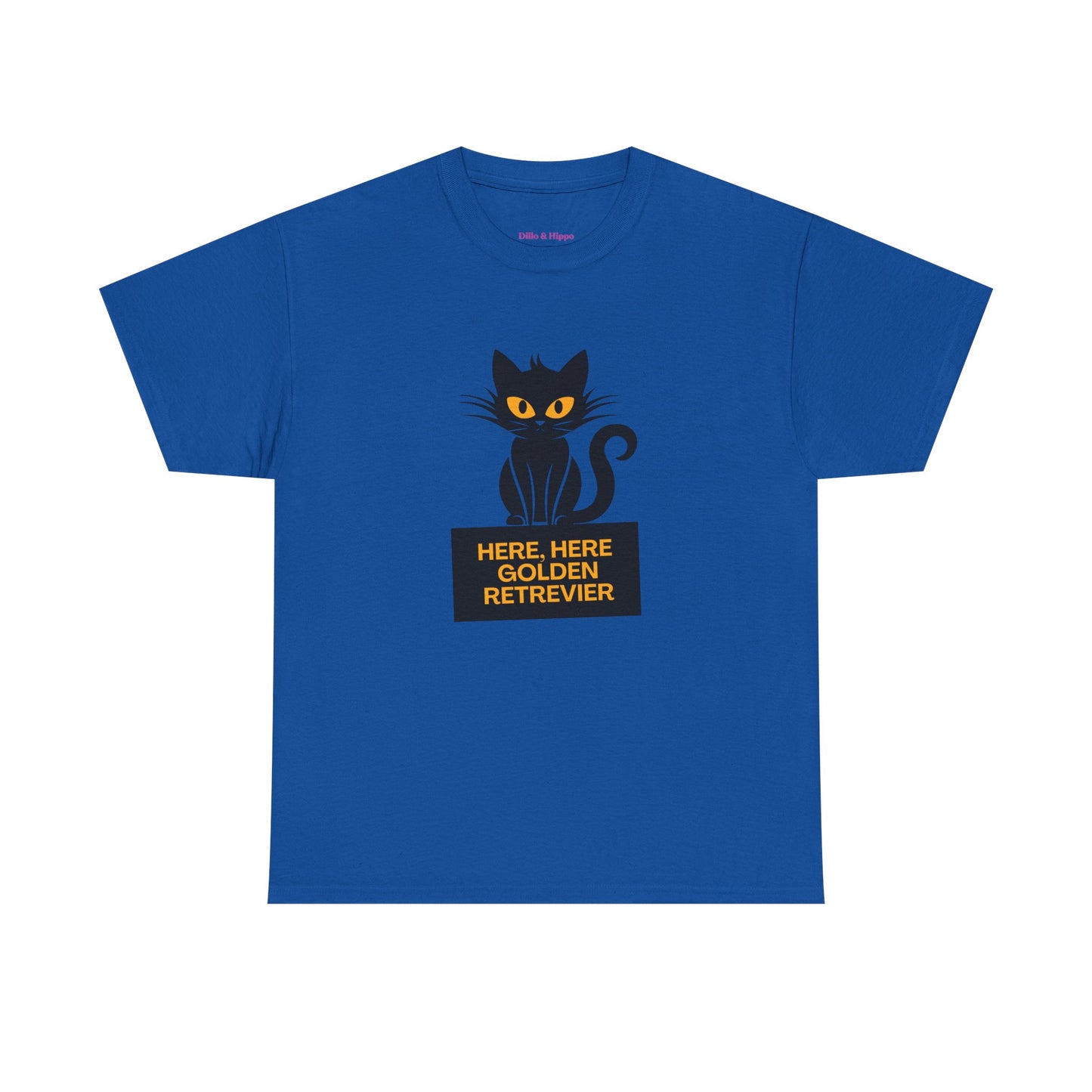 Black Cat with Sign // Unisex Heavy Cotton Tee
