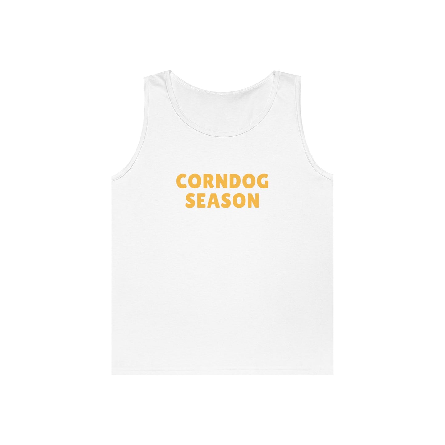 Corndog Season Unisex Heavy Cotton Tank Top - Fun Summer Apparel