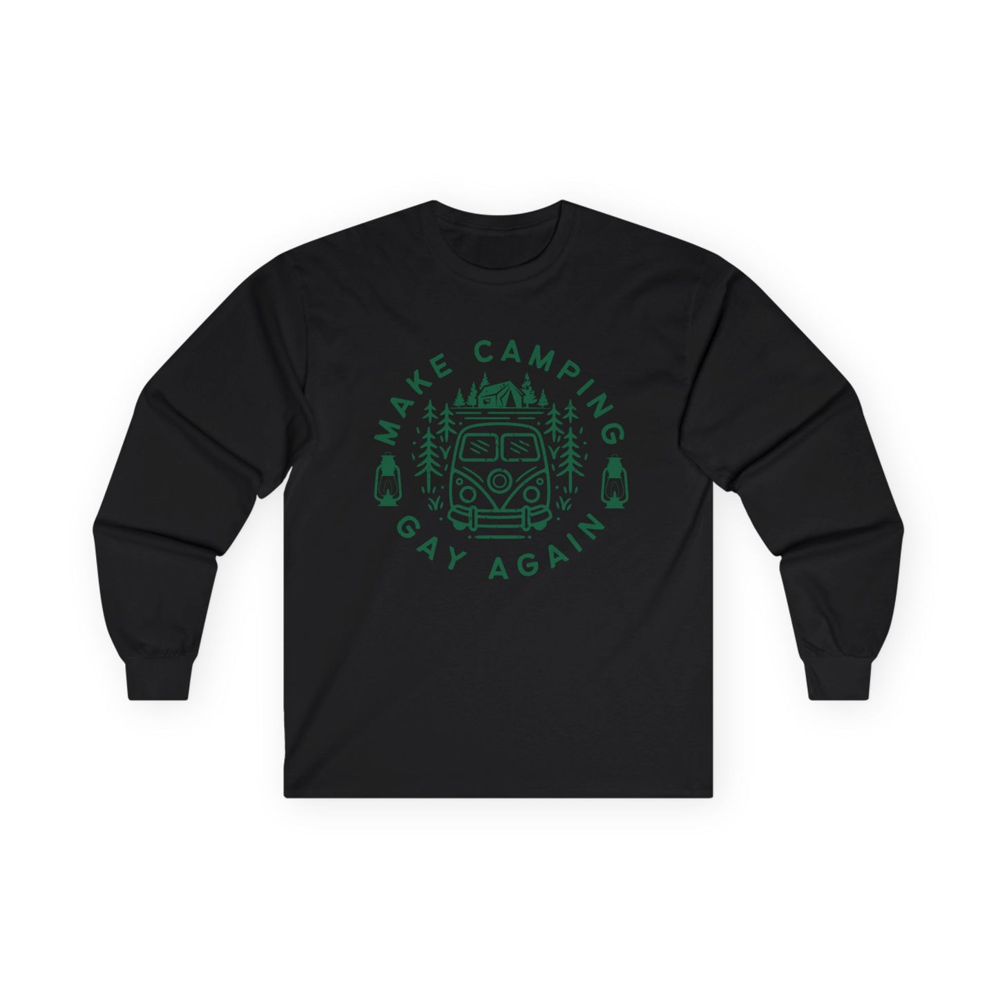 Make Camping Gay Again // Long Sleeve Tee - Unisex Ultra Cotton Shirt for Outdoor Enthusiasts