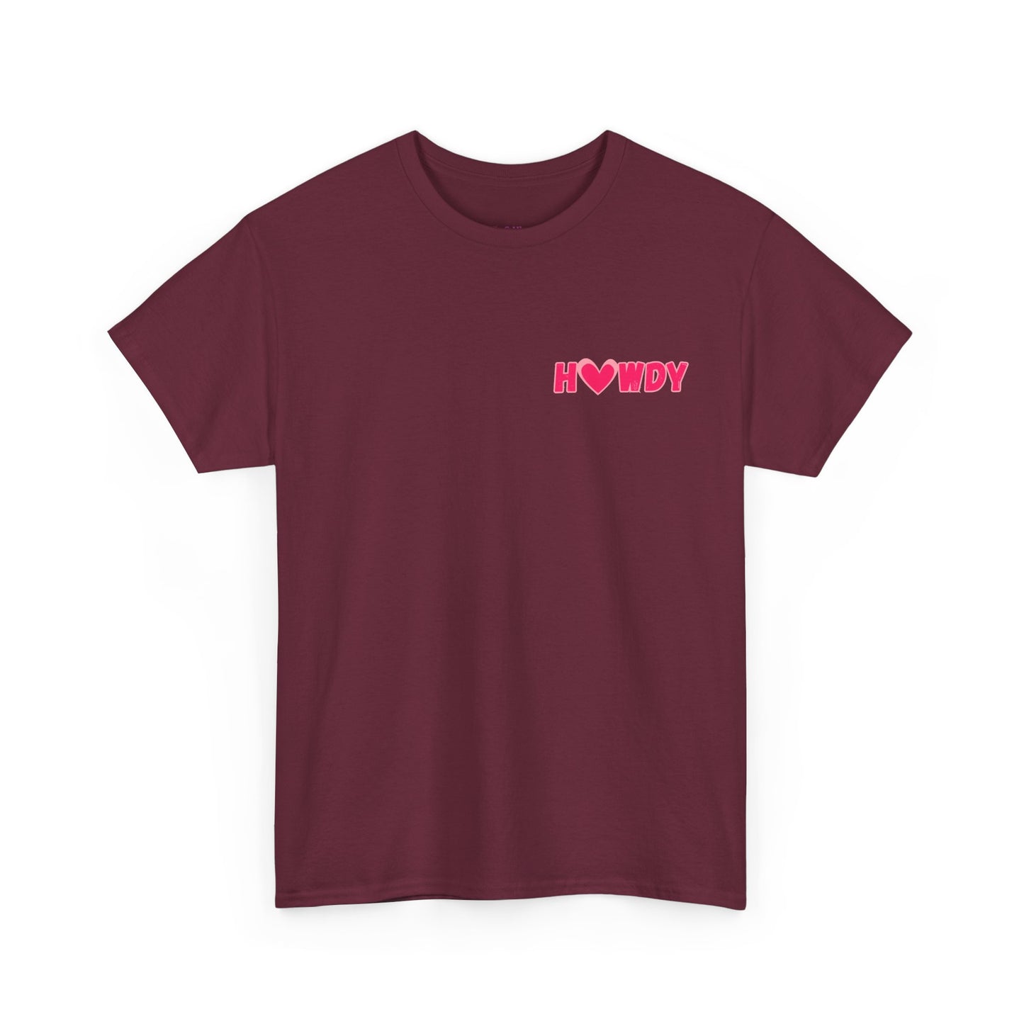 H<3WDY Pocket Placement // Fun Howdy Graphic Unisex Heavy Cotton Tee