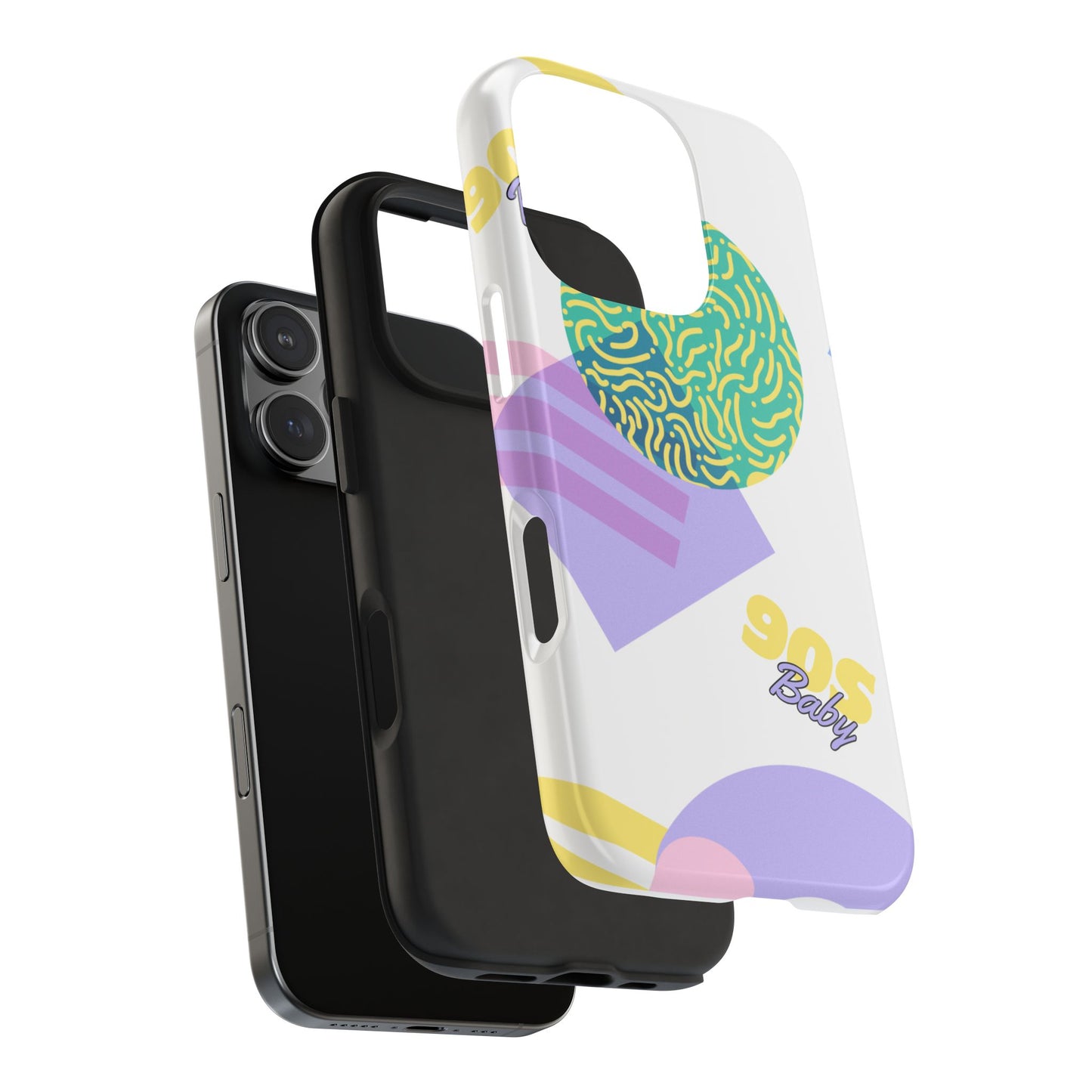 Pastel 90s Baby and Shapes // iPhone Case
