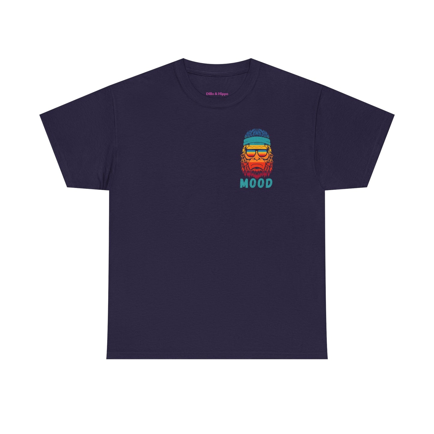 Bigfoot Mood - Pocket Placement // Retro Mood Unisex Heavy Cotton Tee - Colorful Graphic T-Shirt