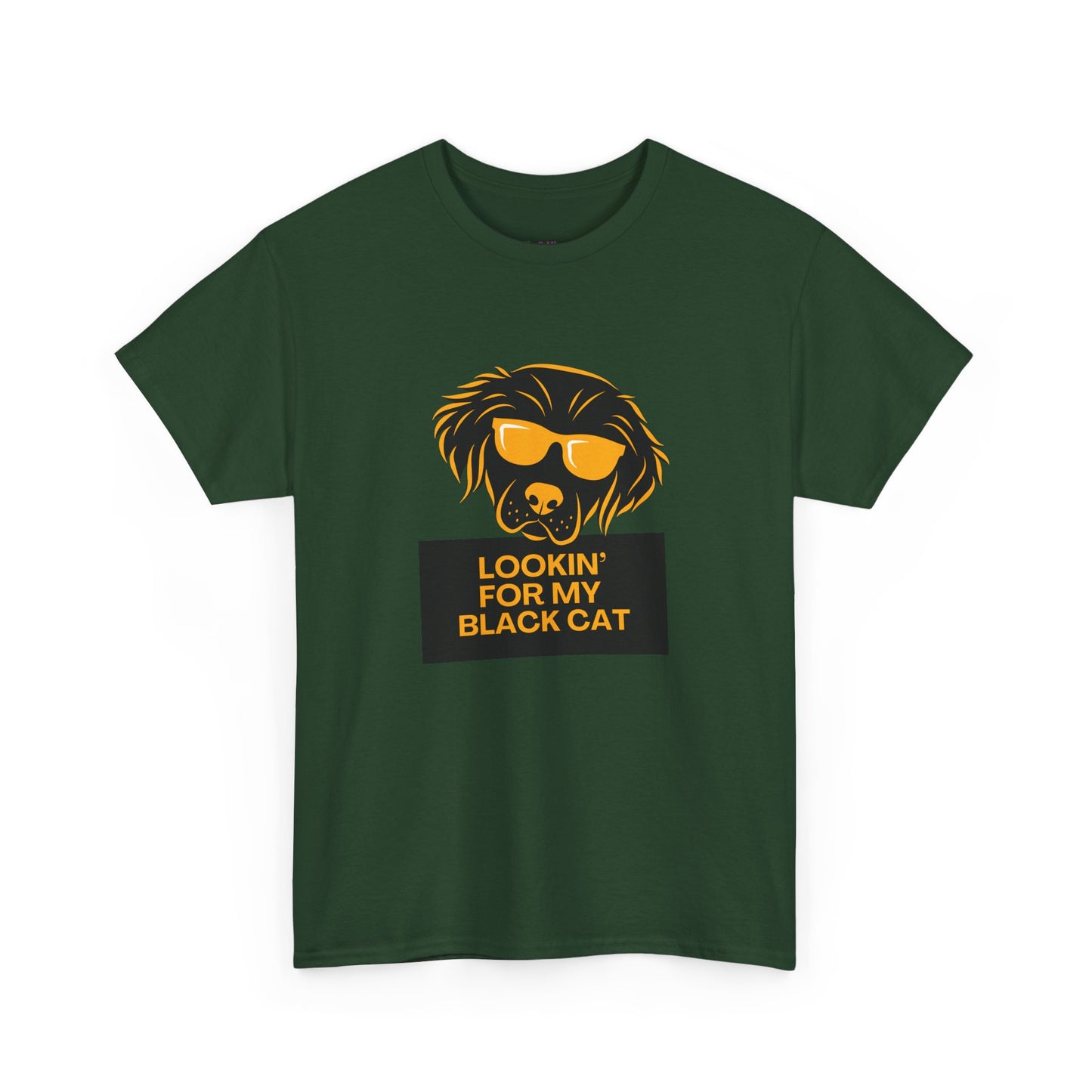 Golden Retriever with Sign // Unisex Heavy Cotton Tee