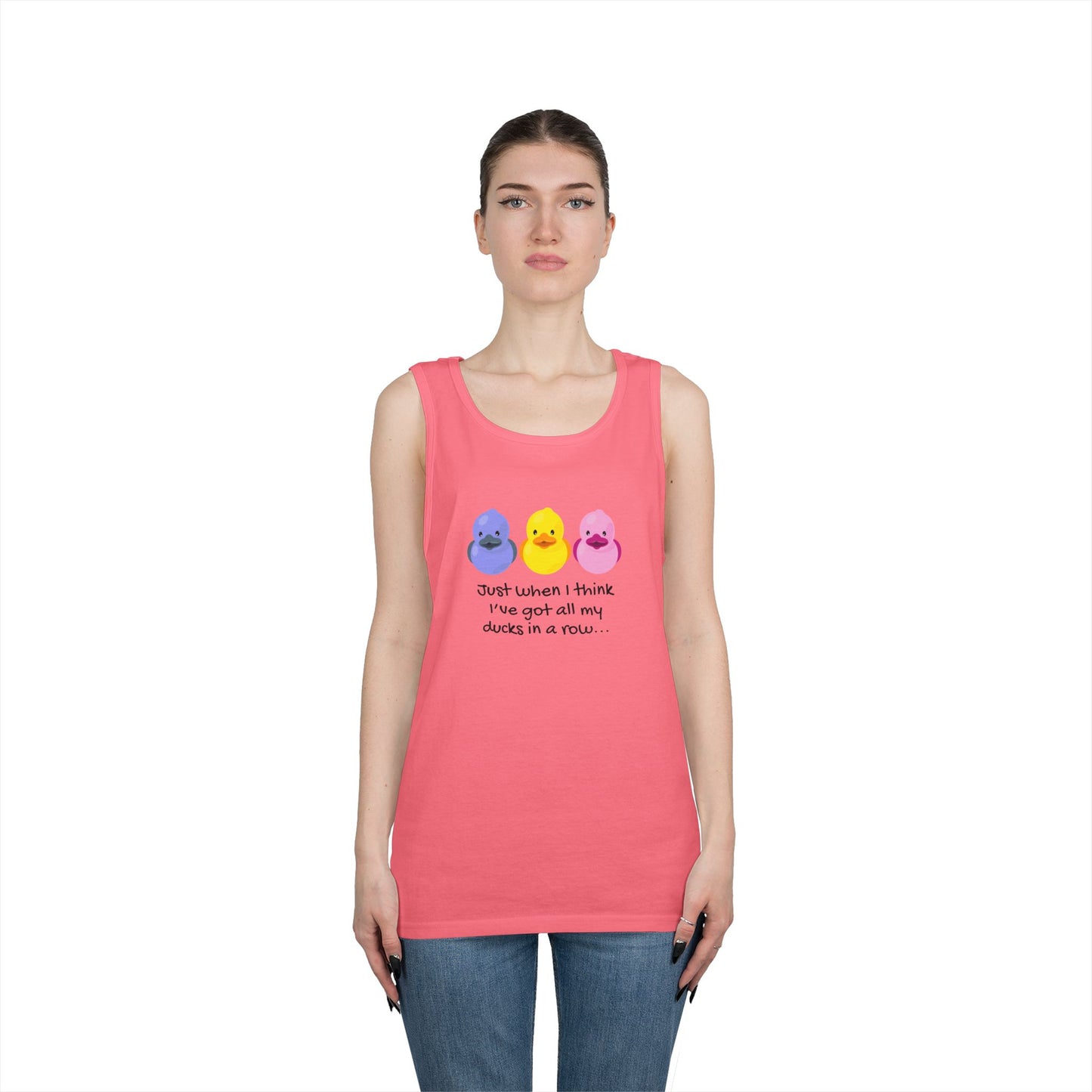 Ducks in a Row // Unisex Heavy Cotton Tank Top