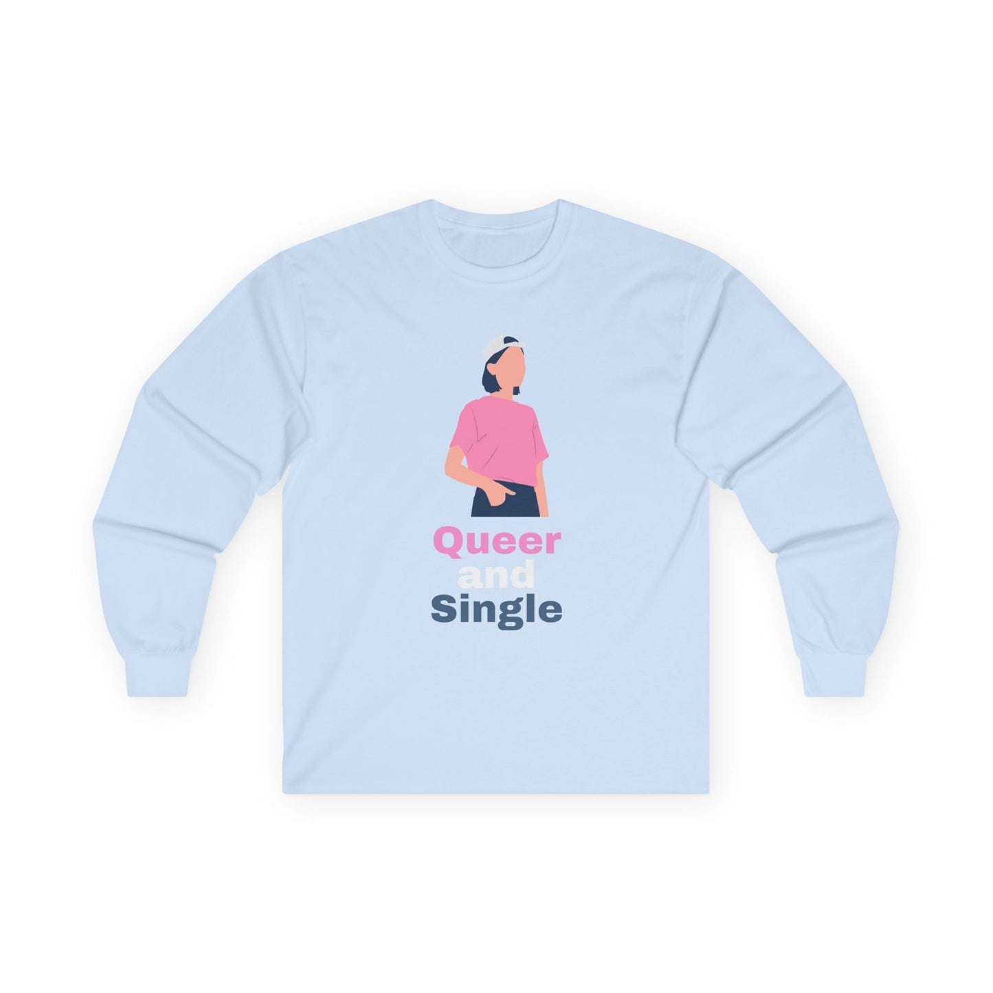 Queer and Single // Unisex Ultra Cotton Long Sleeve Tee