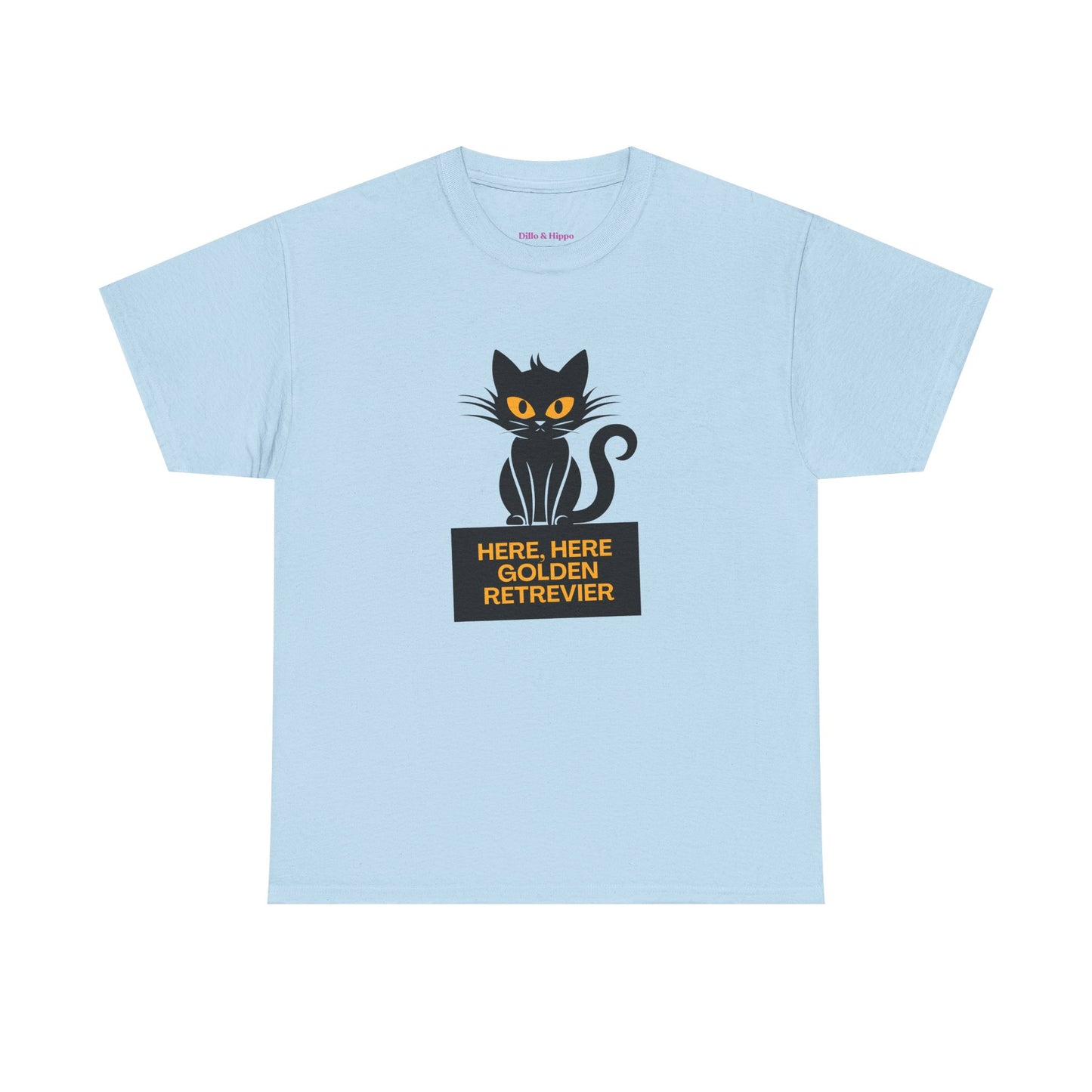 Black Cat with Sign // Unisex Heavy Cotton Tee
