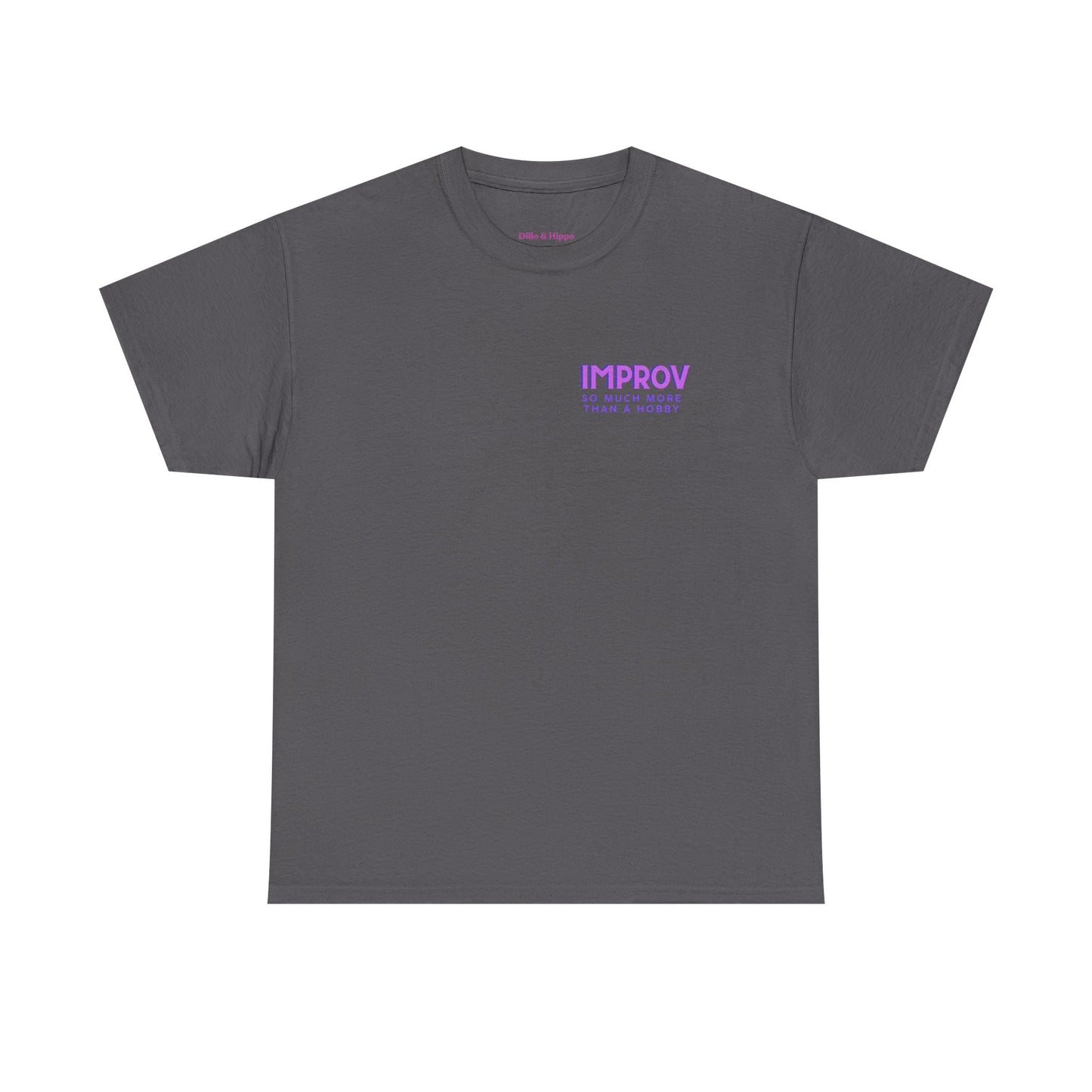 Improv, Multi Color "Yes, And" Double-sided // Colorful Affirmation Unisex Heavy Cotton Tee