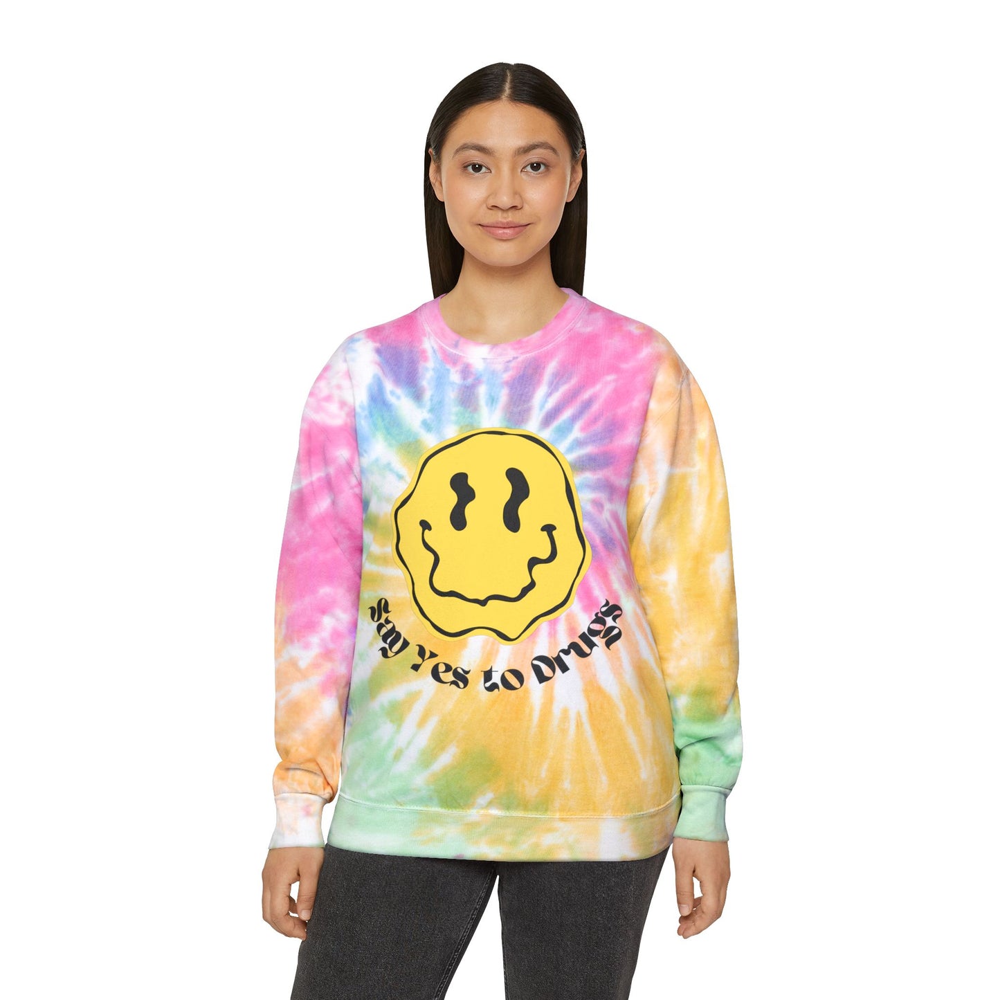 Say Yes to Drugs // Unisex Tie-Dye Sweatshirt