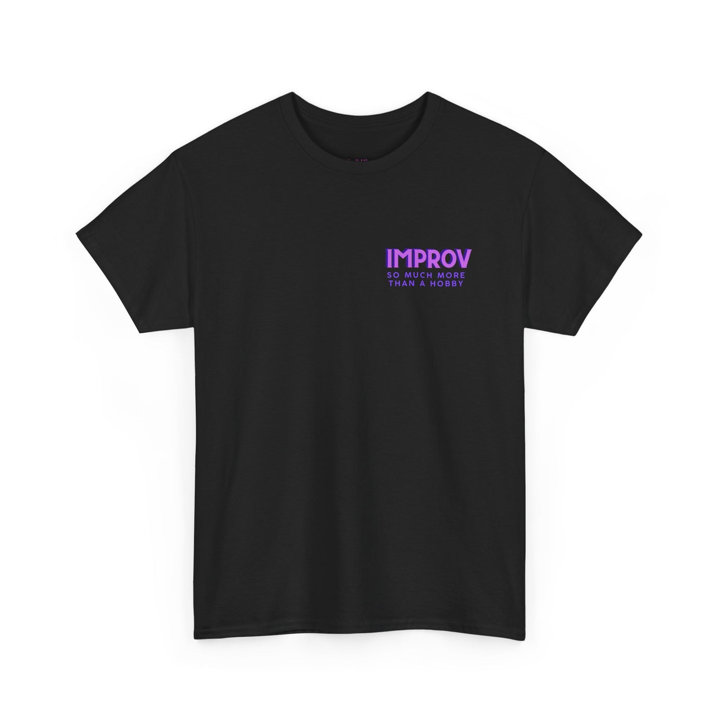 Improv, Multi Color "Yes, And" Double-sided // Colorful Affirmation Unisex Heavy Cotton Tee