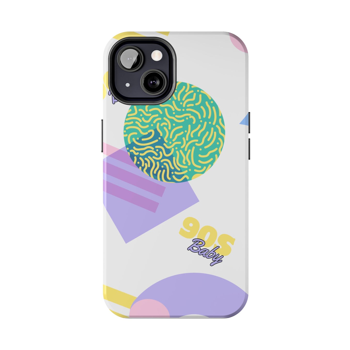 Pastel 90s Baby and Shapes // iPhone Case