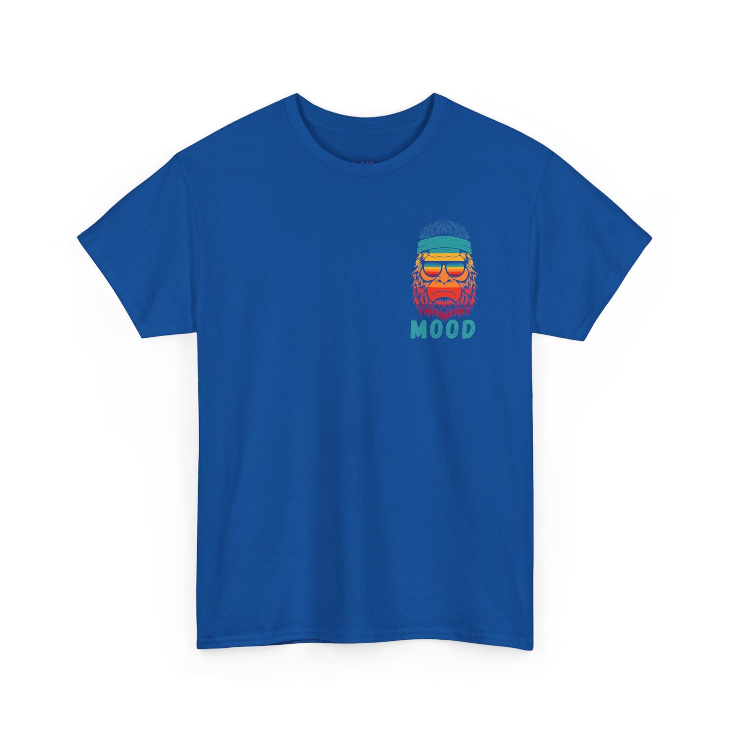 Bigfoot Mood - Pocket Placement // Retro Mood Unisex Heavy Cotton Tee - Colorful Graphic T-Shirt