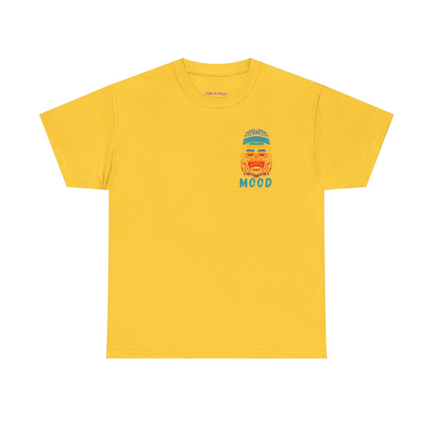 Bigfoot Mood - Pocket Placement // Retro Mood Unisex Heavy Cotton Tee - Colorful Graphic T-Shirt