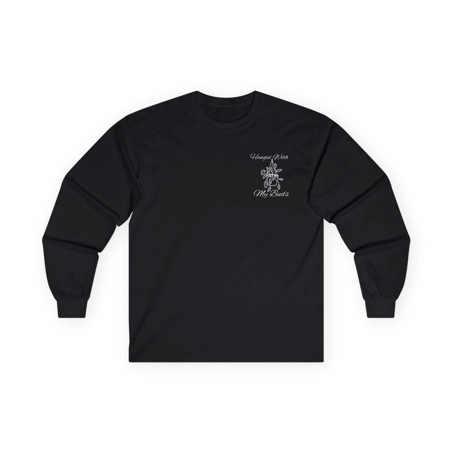 Hangin' With My Buds // Unisex Ultra Cotton Long Sleeve Tee - 'Happy Plants' Botanical Design