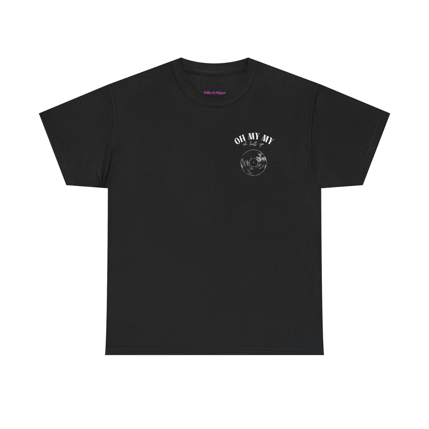 Oh My My Vintage Vinyl Graphic - Pocket Placement // Unisex Heavy Cotton Tee - Perfect for Music Lovers