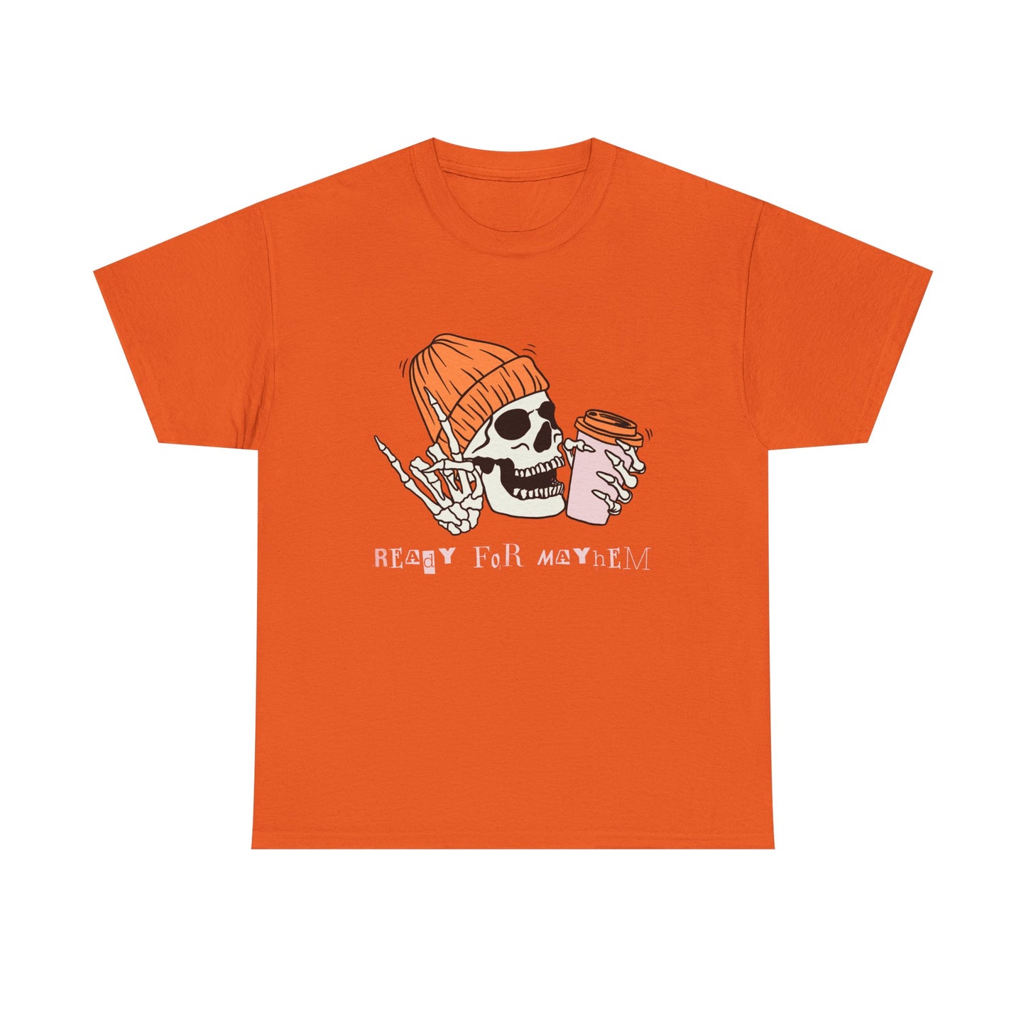 Skull Graphic Tee, Unisex Heavy Cotton, Casual Streetwear, Grunge Aesthetic, Halloween Costume, Gift for Him/Her