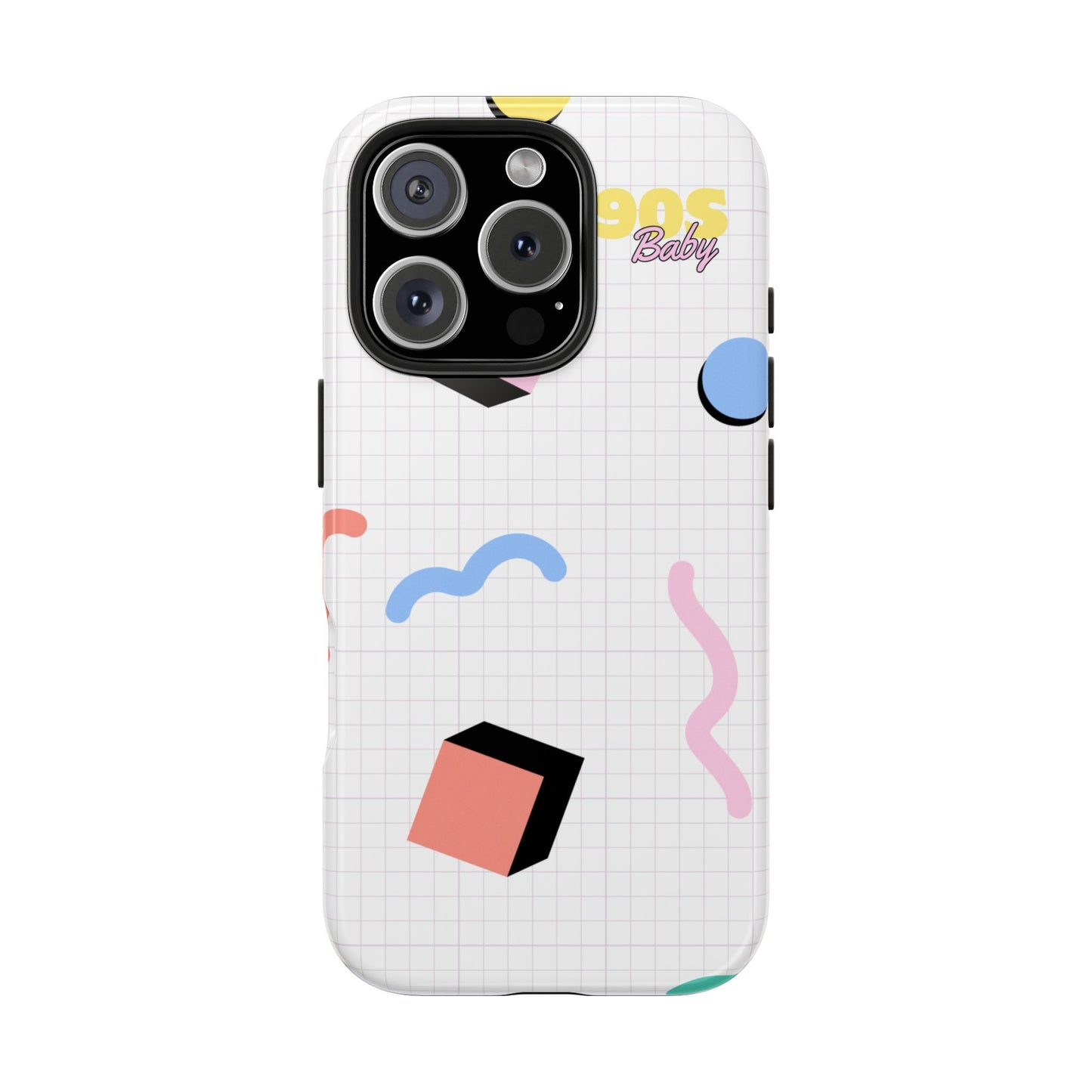 90s Baby Grid Paper Pattern // iPhone Case