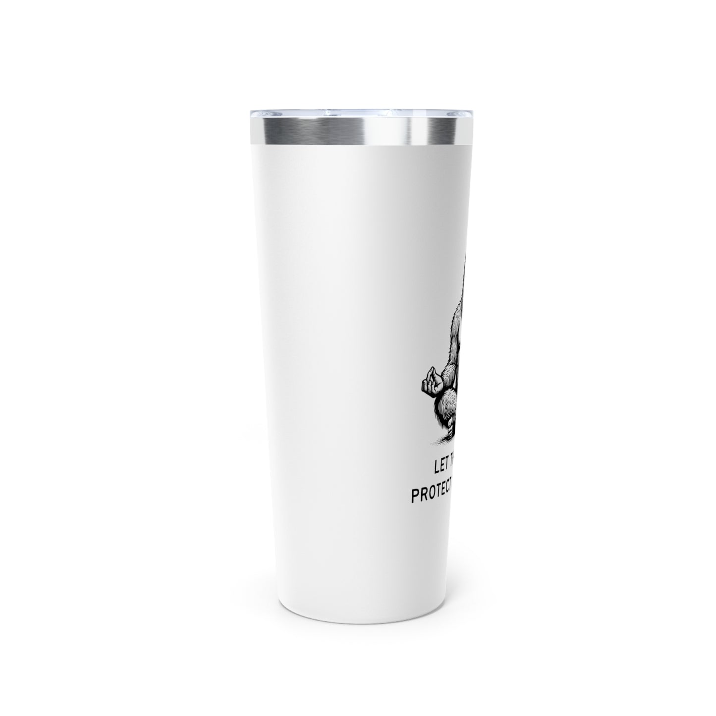 Bigfoot Let Them Talk // Copper Vacuum Insulated Tumbler, 22oz - Blue Text