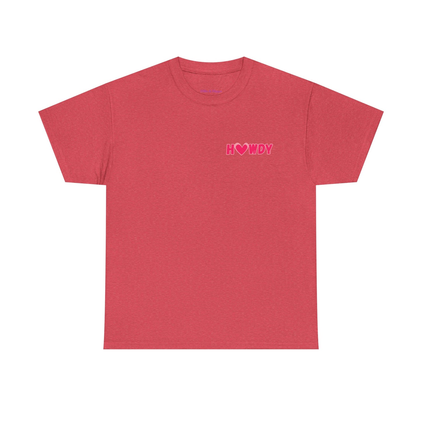 H<3WDY Pocket Placement // Fun Howdy Graphic Unisex Heavy Cotton Tee
