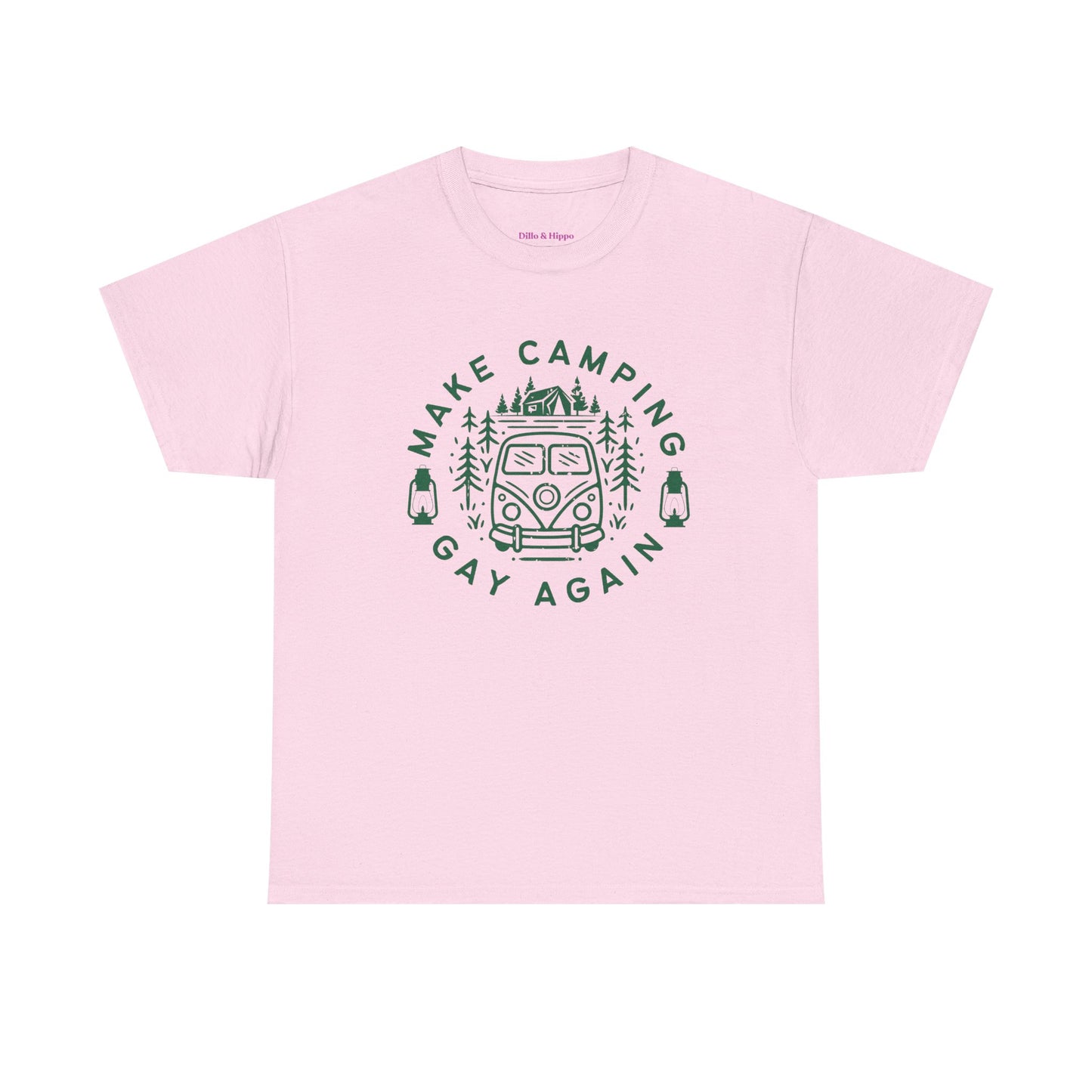 Make Camping Gay Again // Unisex Heavy Cotton Tee - Fun Outdoor Pride Shirt