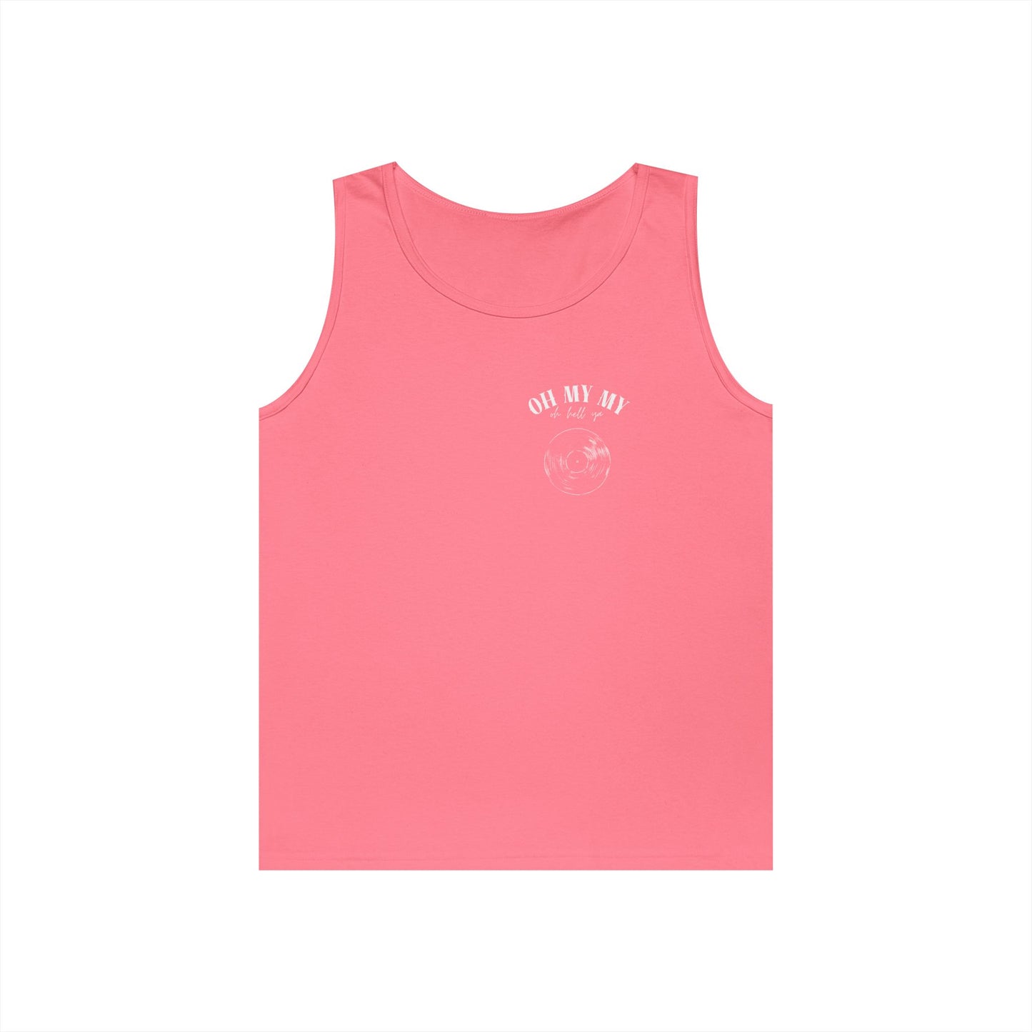 Oh My My - Pocket Placement Cool Vinyl Record // Unisex Heavy Cotton Tank Top - Graphic Tee