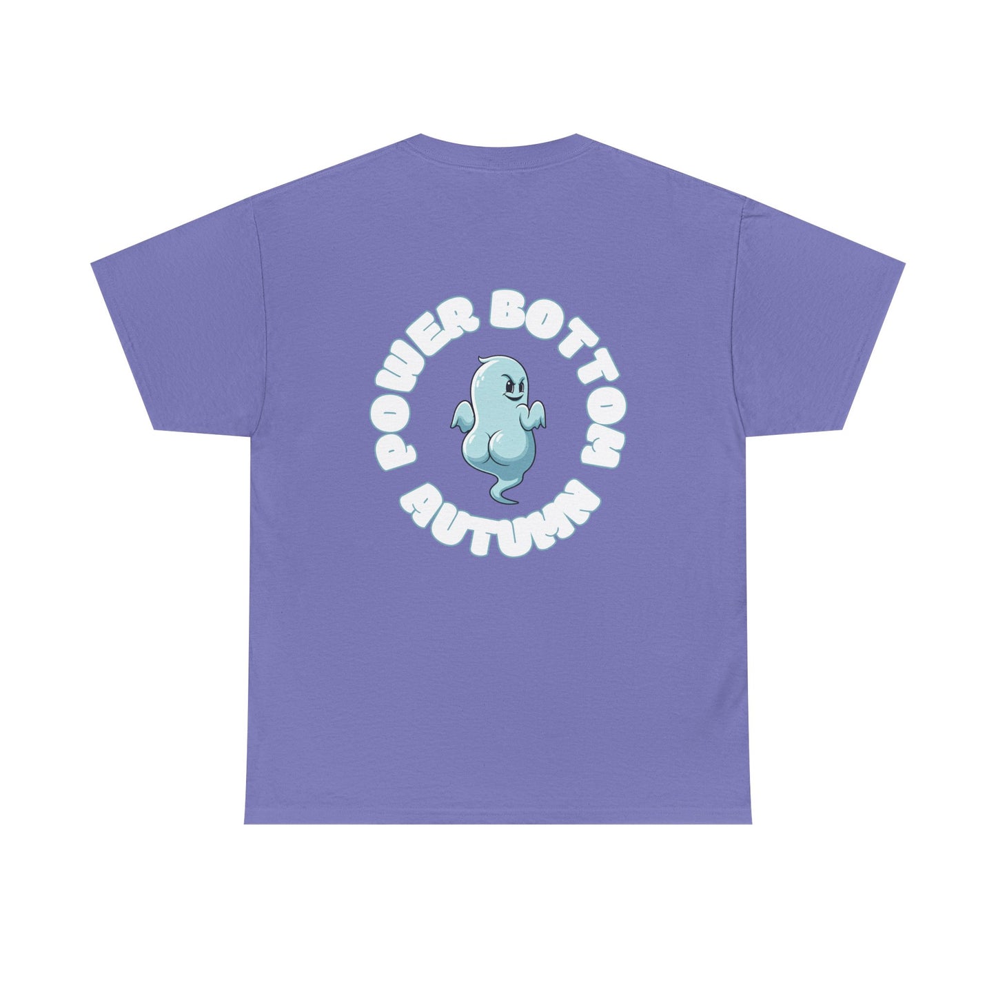 'Power Bottom Autumn' Blue Ghost // Playful Unisex Heavy Cotton Tee