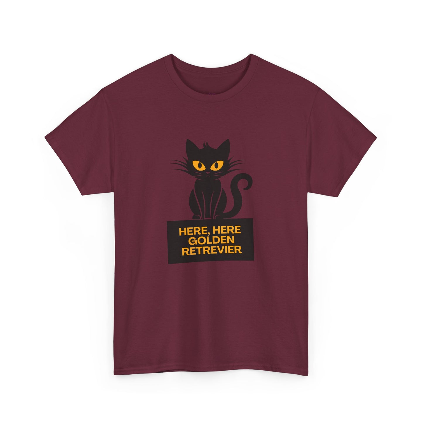 Black Cat with Sign // Unisex Heavy Cotton Tee
