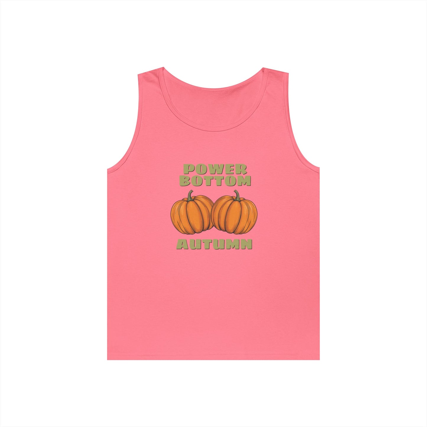 Power Bottom Autumn - Pumpkins // Unisex Heavy Cotton Tank Top - Fall Vibes