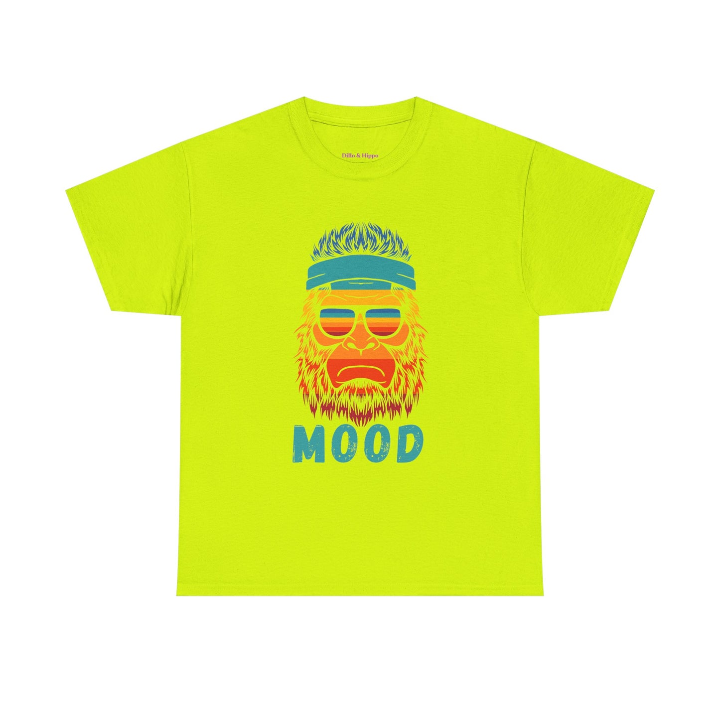 Bigfoot Mood // Retro Mood Unisex Heavy Cotton Tee - Colorful Graphic T-Shirt