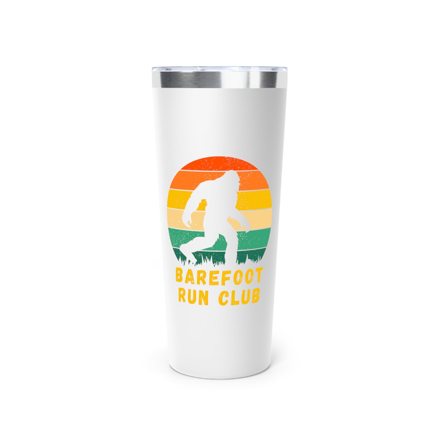 Barefoot Run Club // Copper Vacuum Insulated Tumbler, 22oz - Blue Text