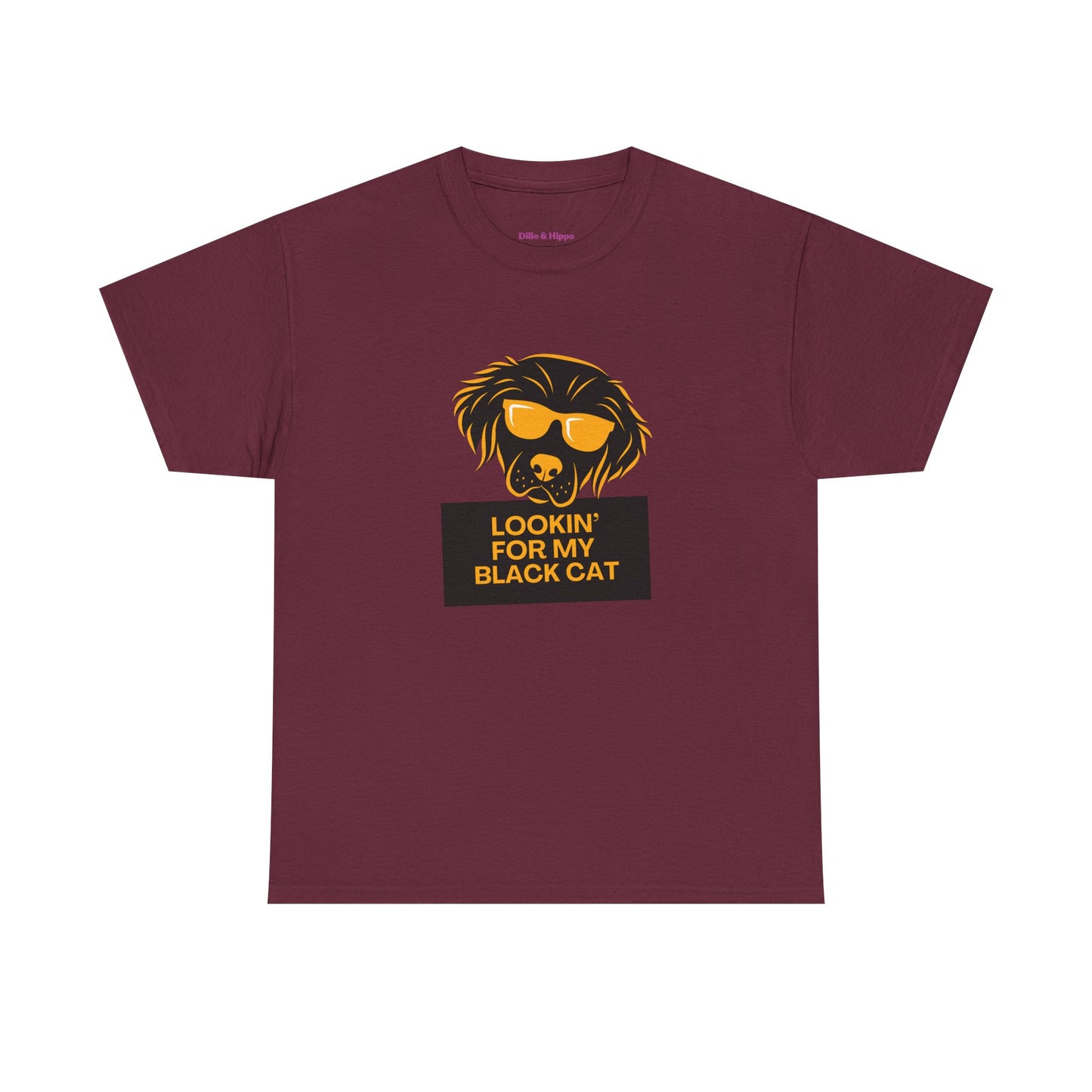 Golden Retriever with Sign // Unisex Heavy Cotton Tee