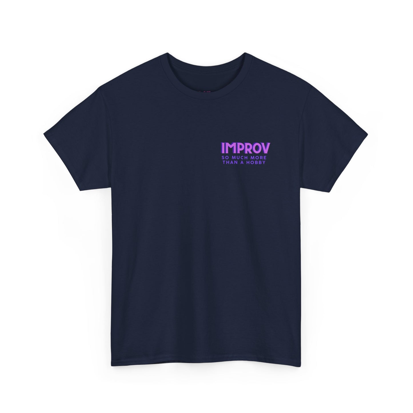 Improv, Multi Color "Yes, And" Double-sided // Colorful Affirmation Unisex Heavy Cotton Tee