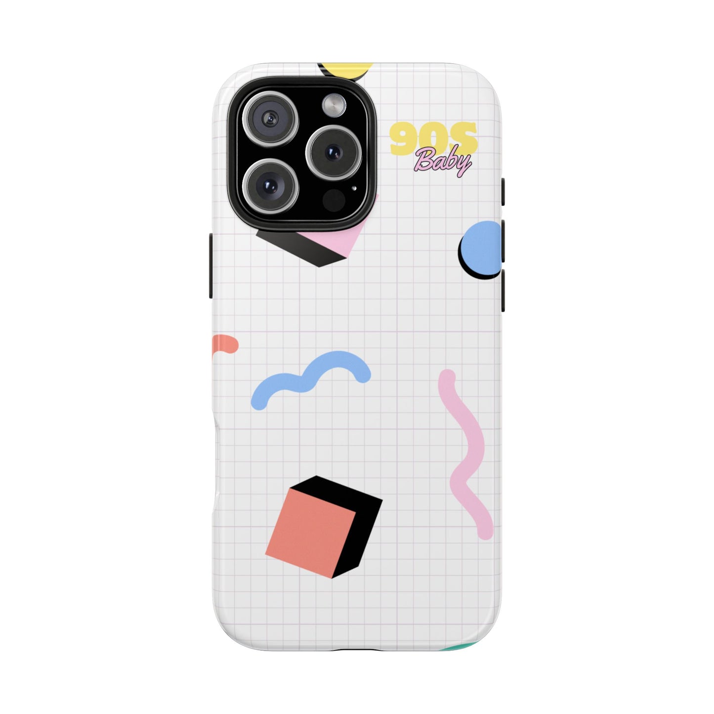 90s Baby Grid Paper Pattern // iPhone Case