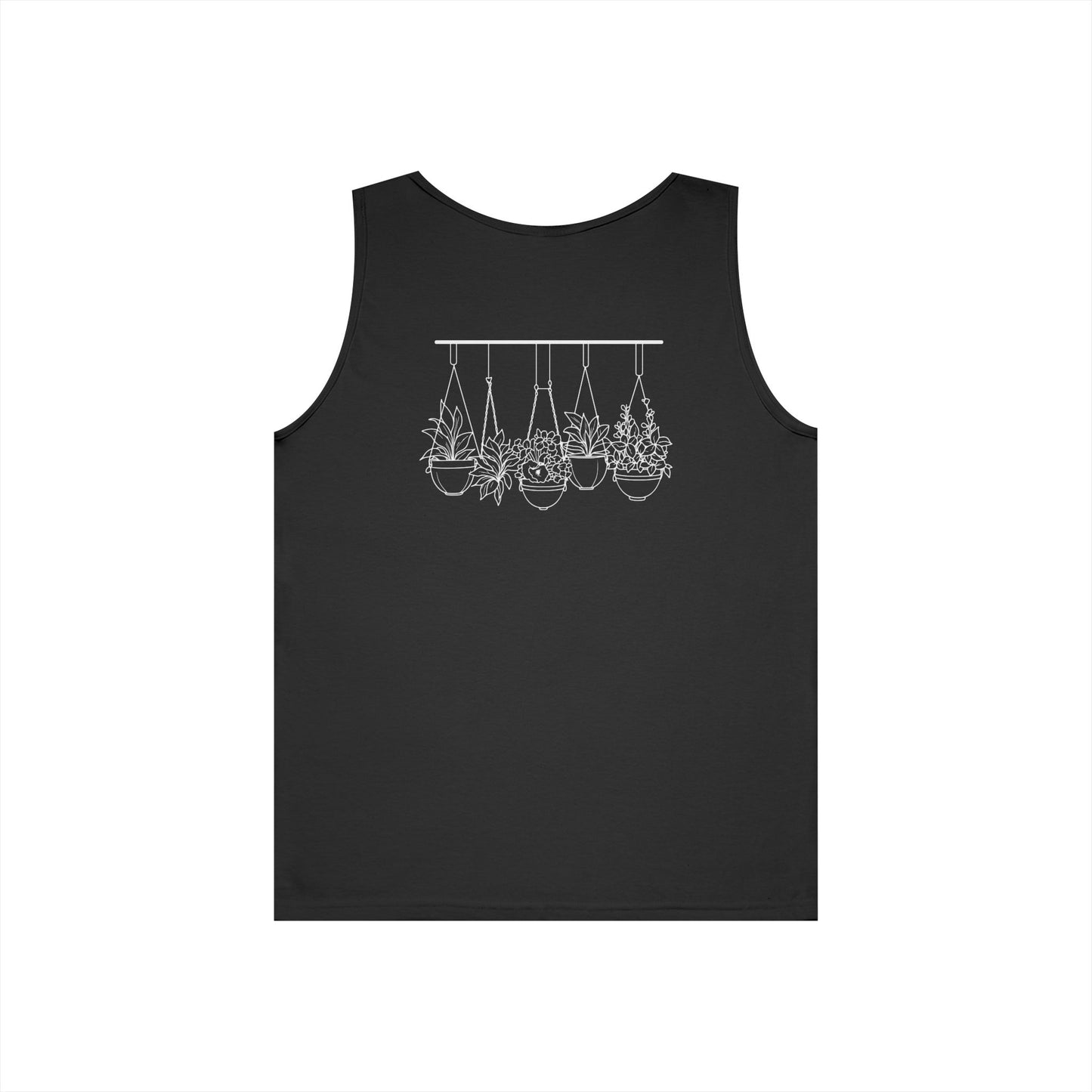 Hangin' With My Buds // Happy Plant Lover Unisex Heavy Cotton Tank Top - Perfect for Gardening Enthusiasts