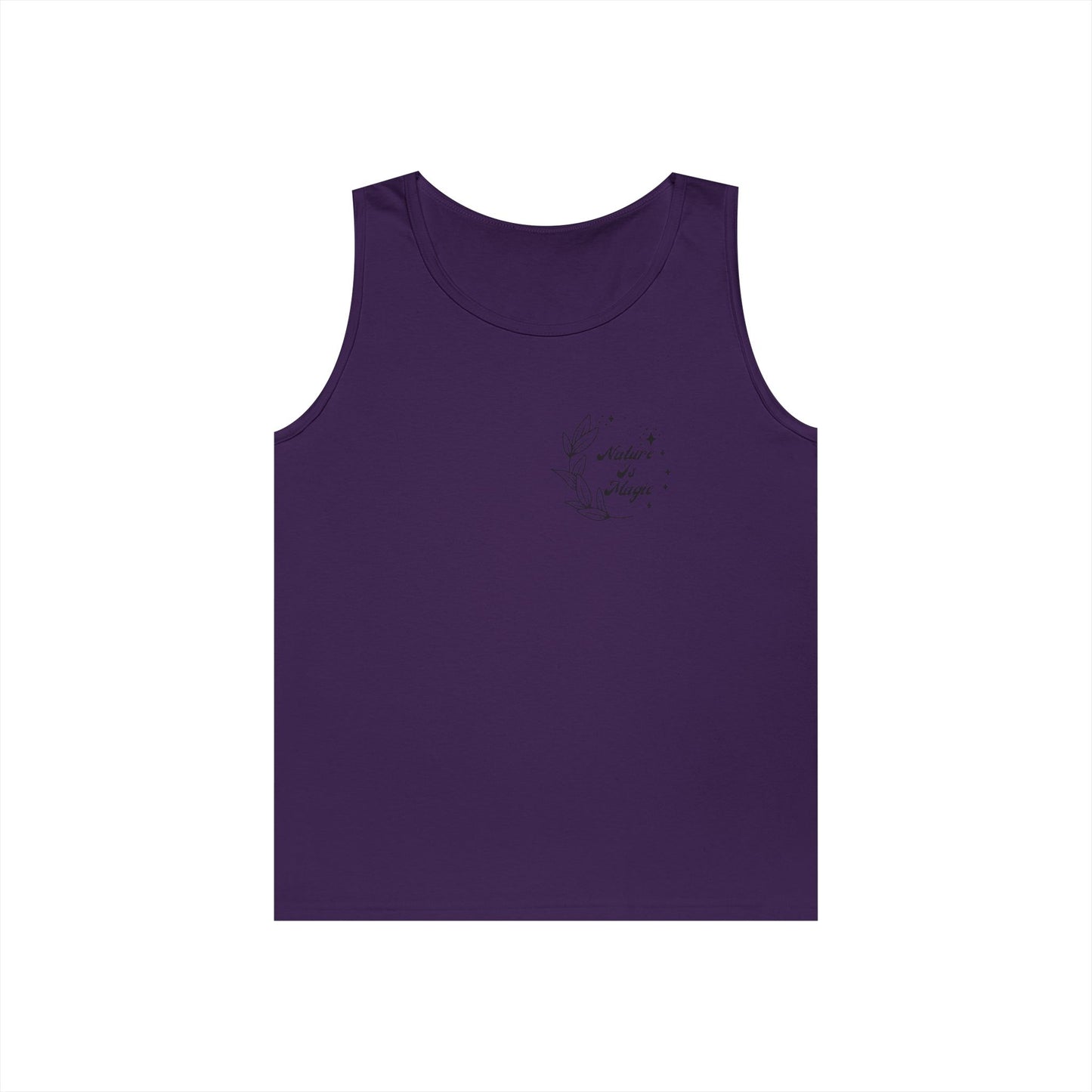 Nature is Magic - Pocket Placement // Unisex Heavy Cotton Tank Top - Design for Outdoor Lovers