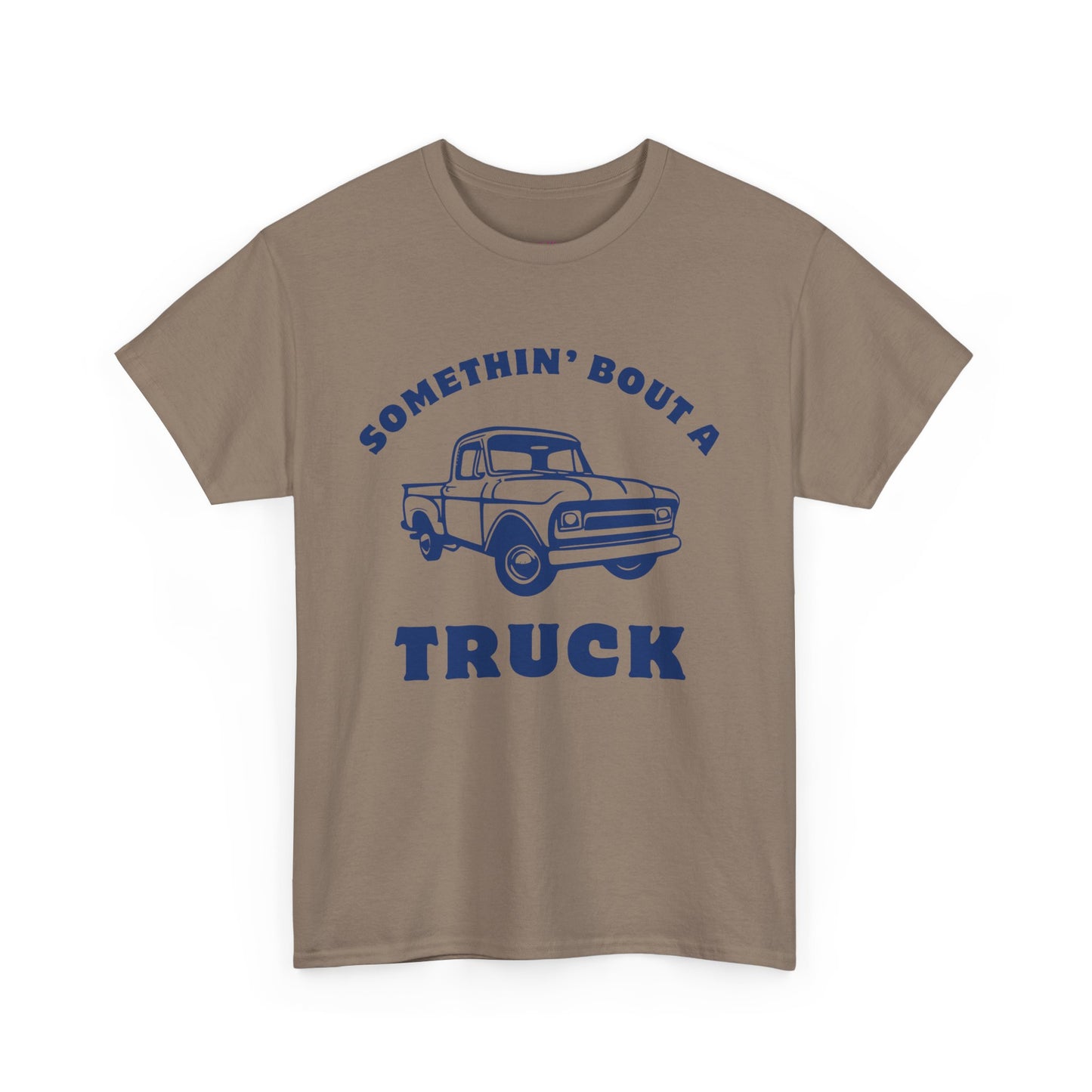 Somethin' Bout a Truck - Navy Pickup // Unisex Heavy Cotton Tee - Perfect for Truck Lovers