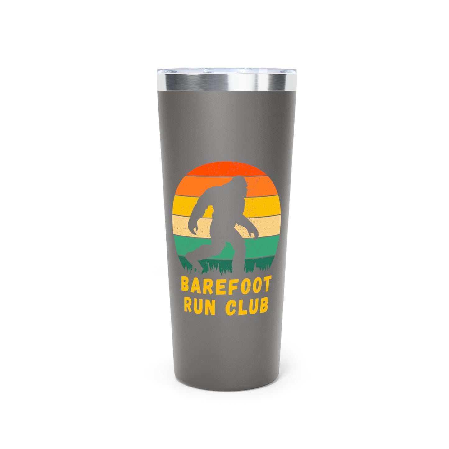 Barefoot Run Club // Copper Vacuum Insulated Tumbler, 22oz - Blue Text
