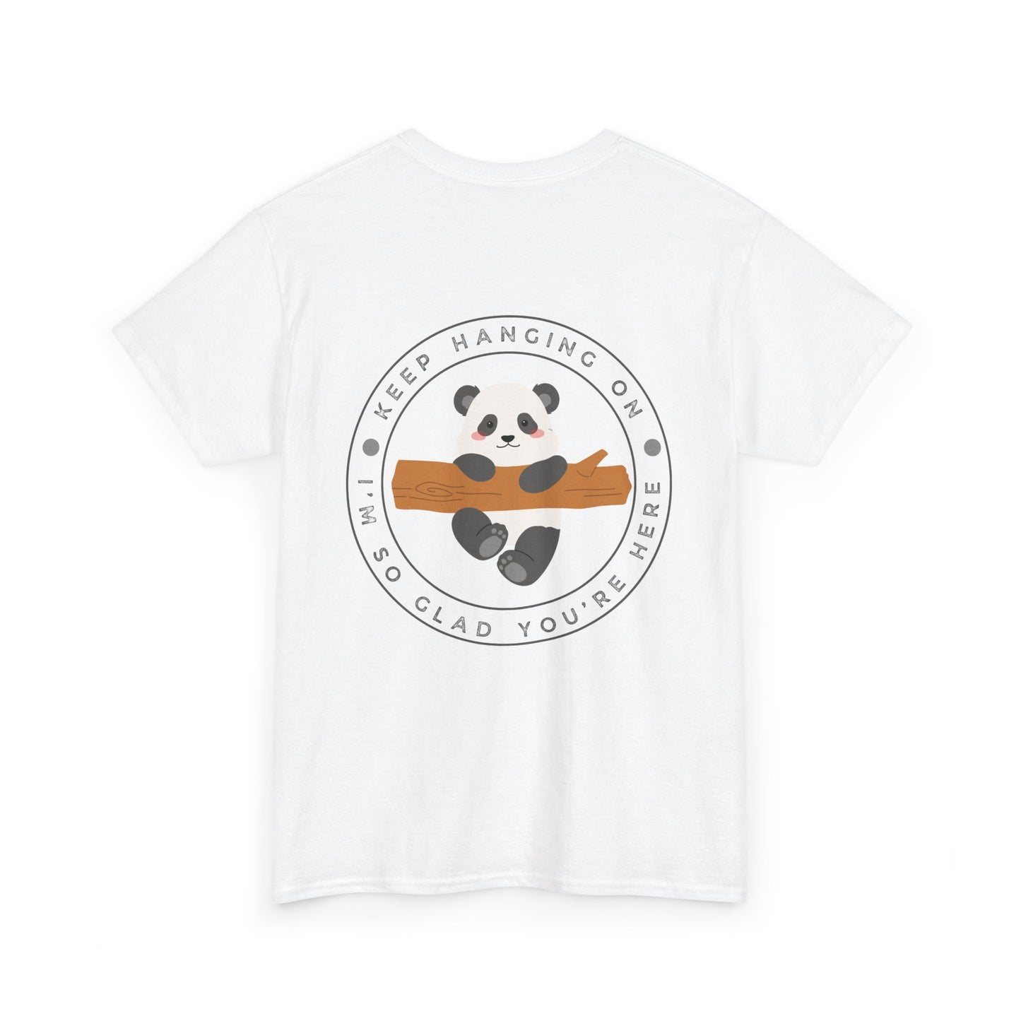 Keep Hangin' On - Panda // Unisex Heavy Cotton Tee -Vibes Graphic Shirt