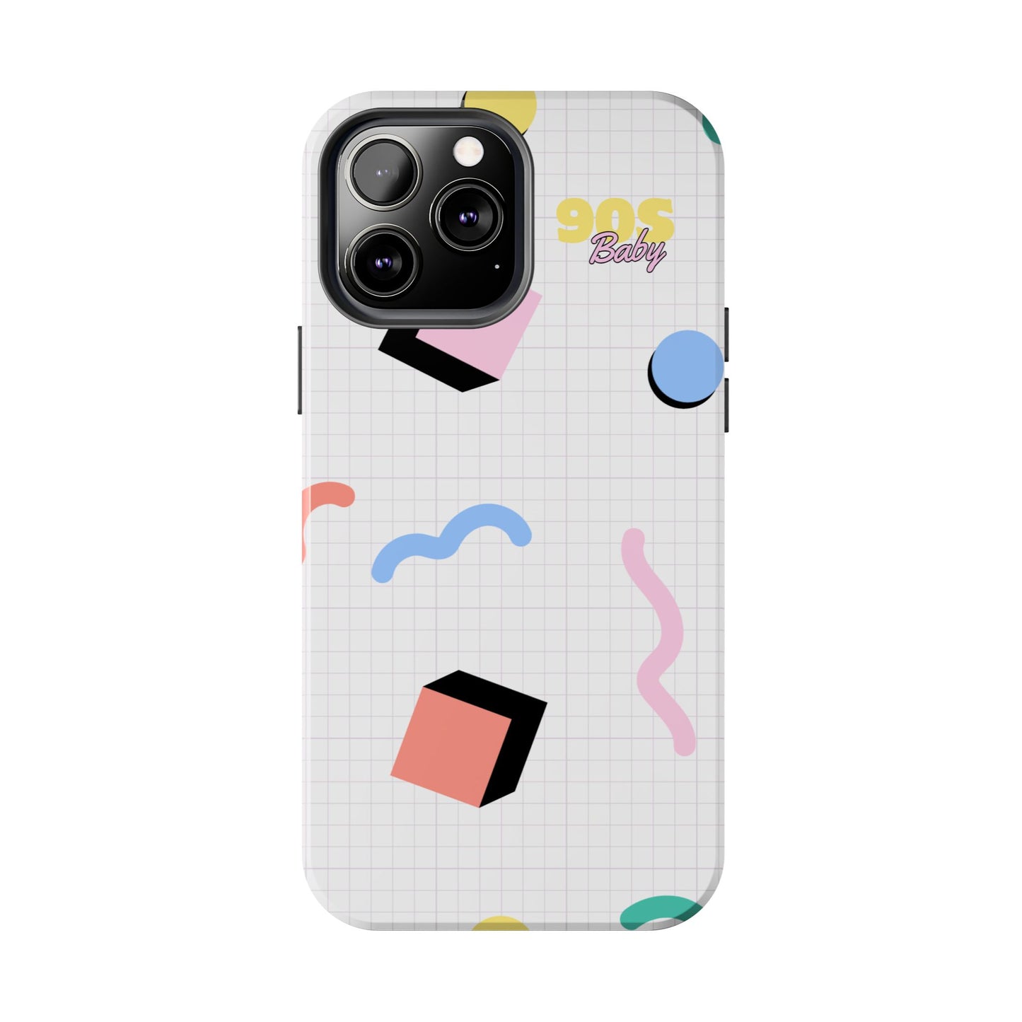 90s Baby Grid Paper Pattern // iPhone Case