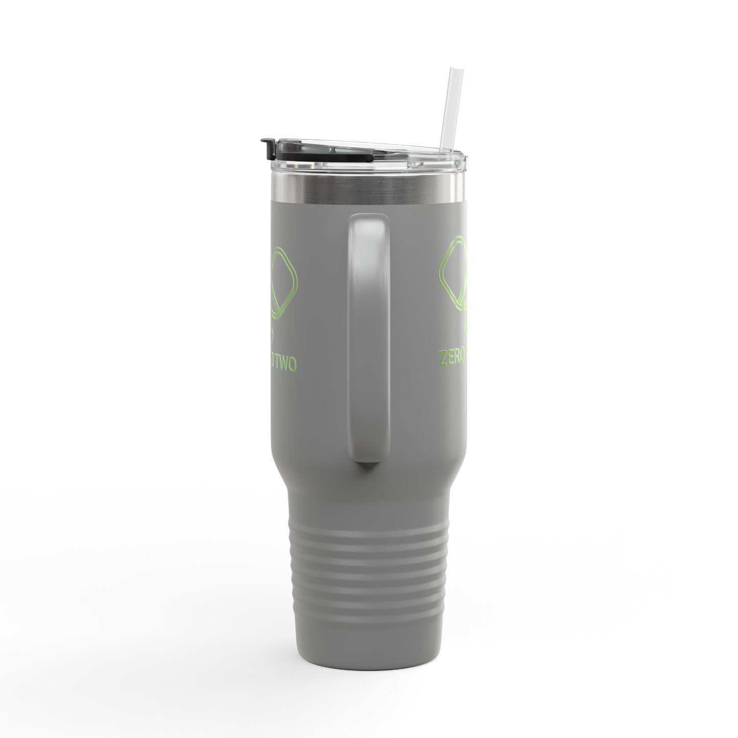 Zero Zero Two // Insulated Travel Mug, 40oz - Blue Text