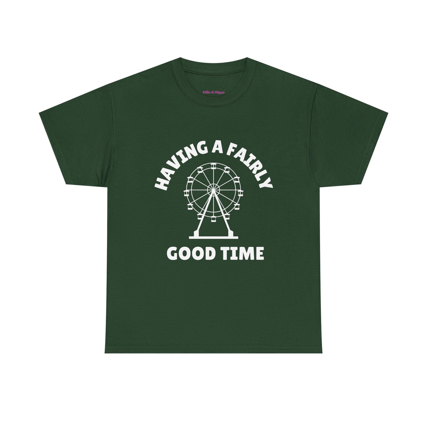 Having A Fairly Good Time // Ferris Wheel Good Time Punny Unisex Heavy Cotton Tee