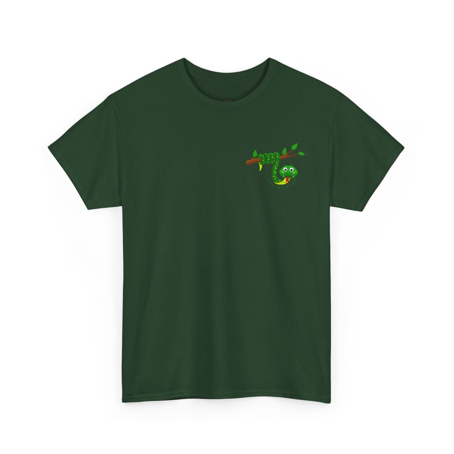 Keep Hanging On - Snake // Unisex Heavy Cotton Tee - Positive Message T-Shirt