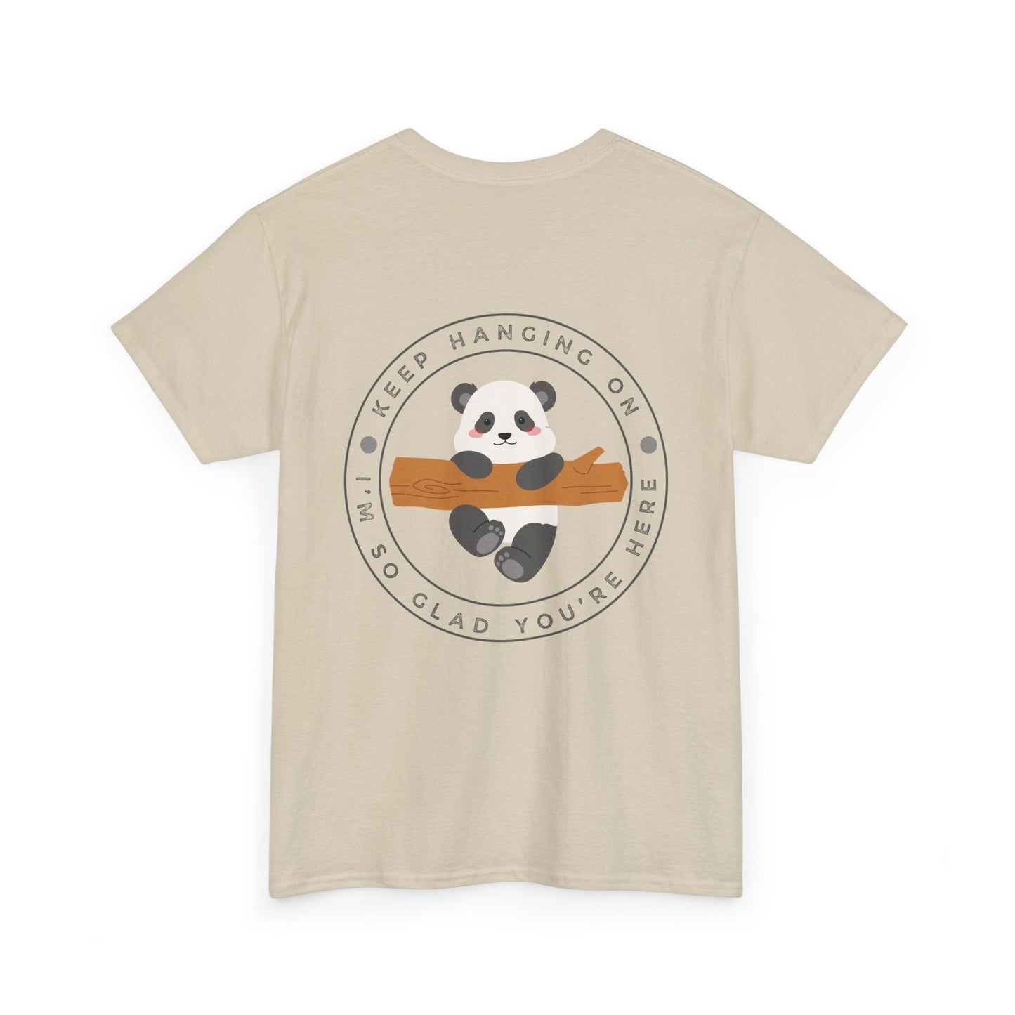 Keep Hangin' On - Panda // Unisex Heavy Cotton Tee -Vibes Graphic Shirt