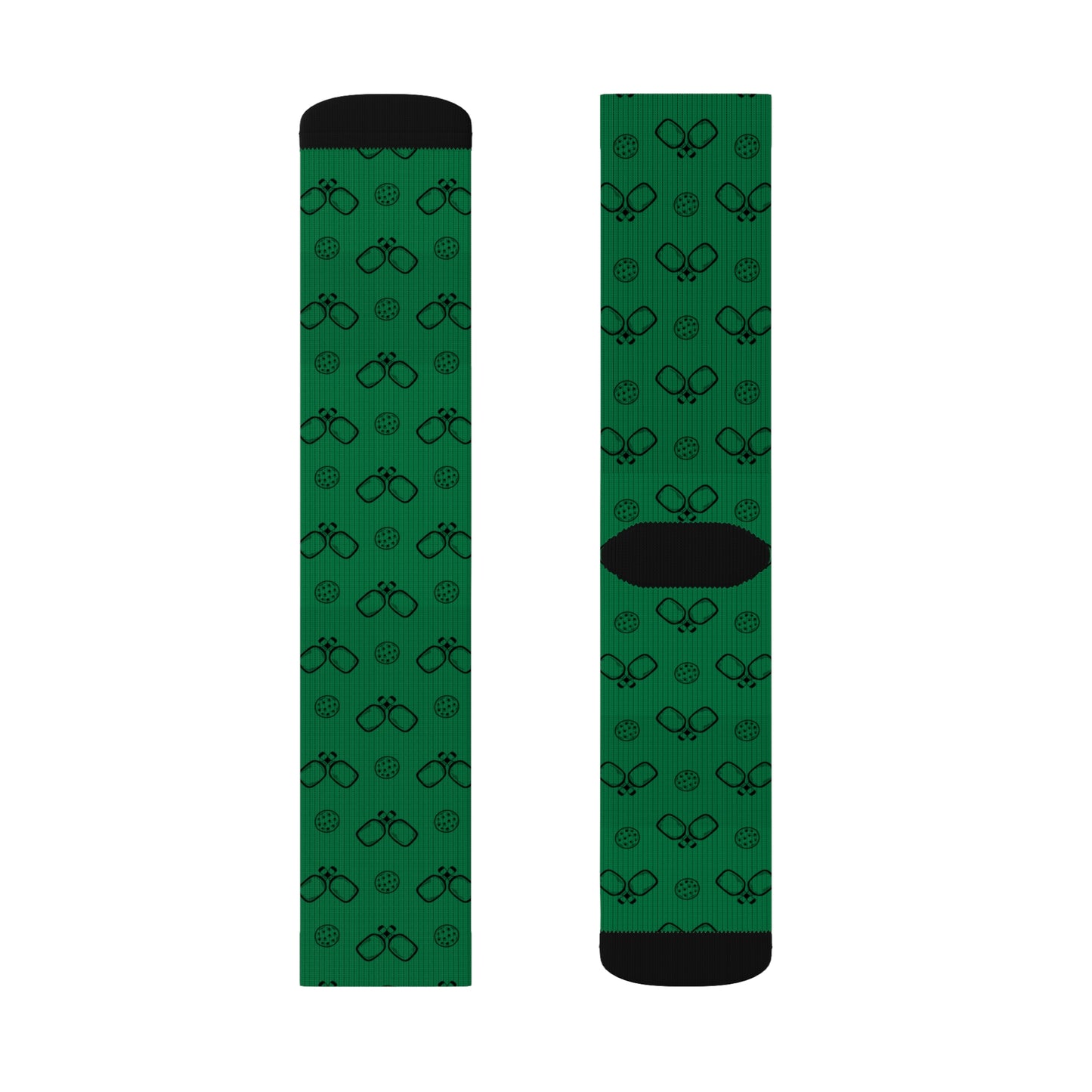 Green Pickleball Sublimation Socks