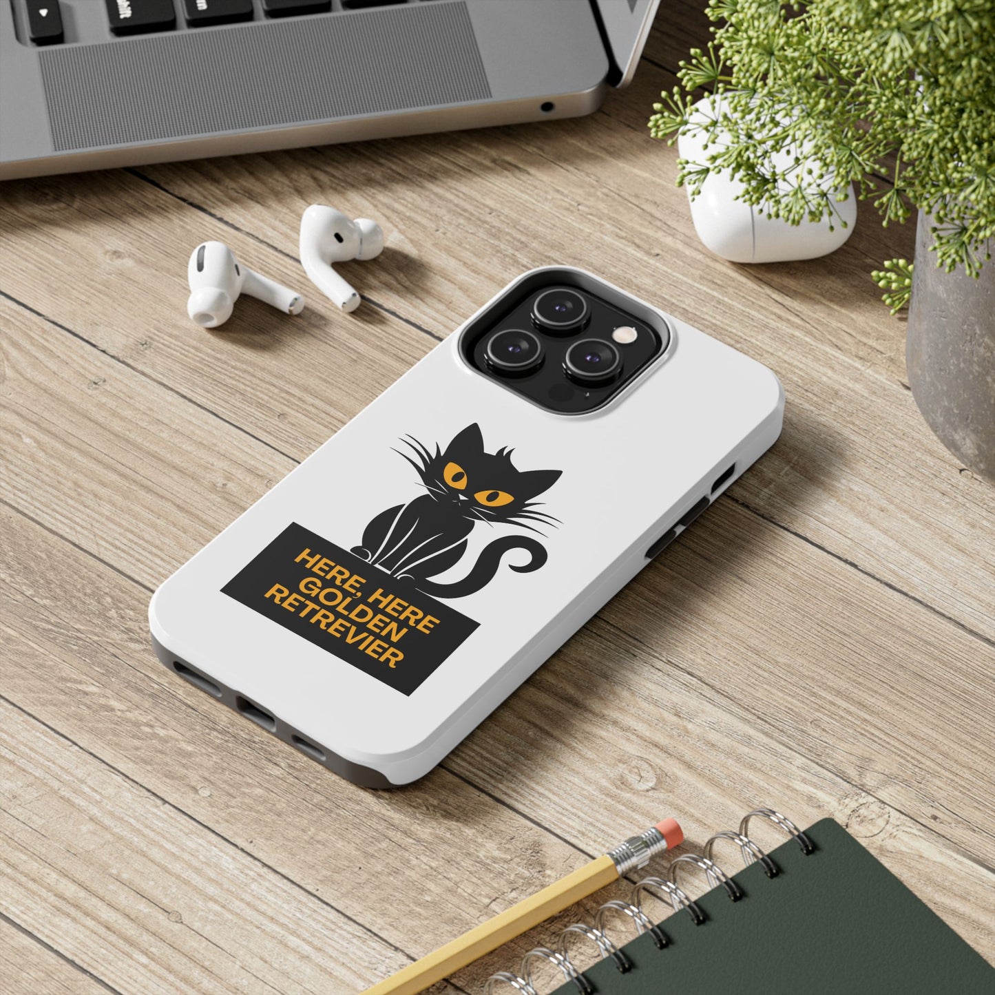 Here, Here Golden Retriever // Phone Case