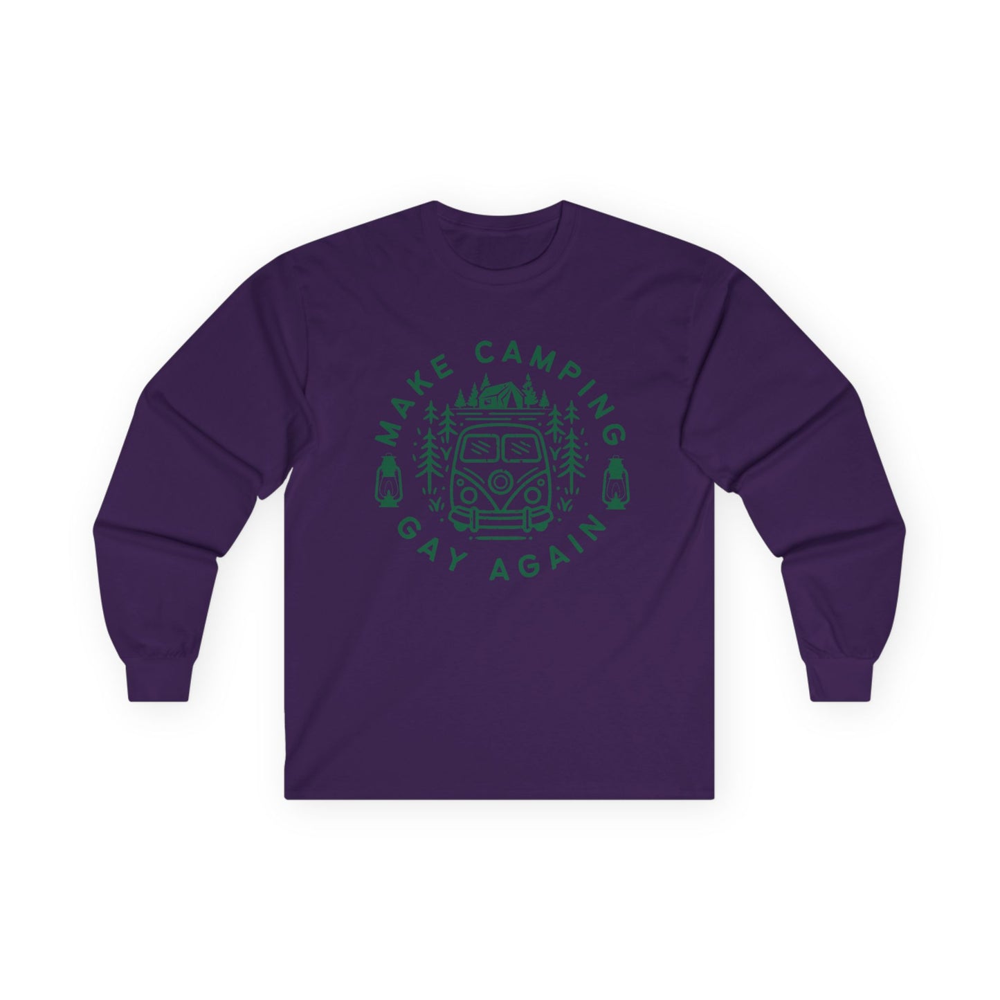 Make Camping Gay Again // Long Sleeve Tee - Unisex Ultra Cotton Shirt for Outdoor Enthusiasts
