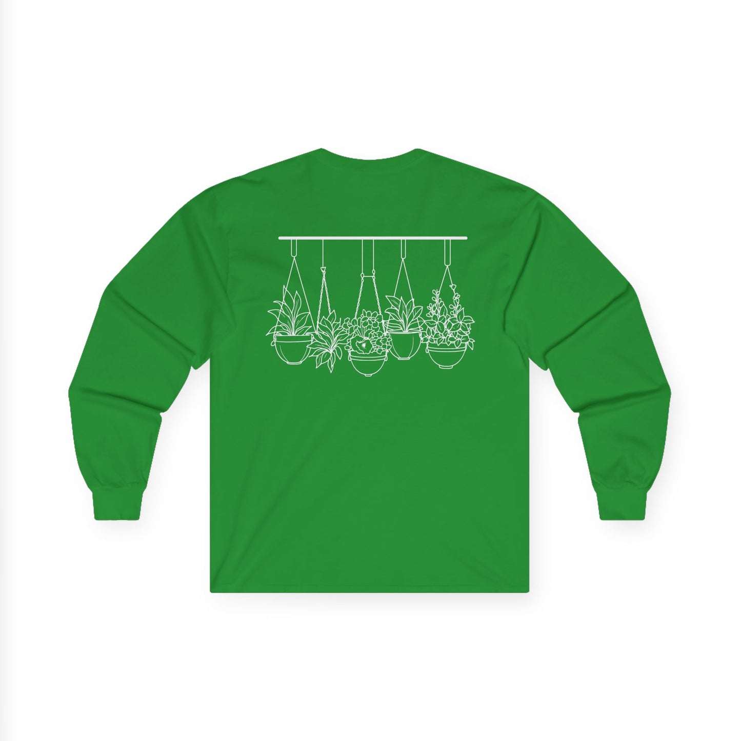 Hangin' With My Buds // Unisex Ultra Cotton Long Sleeve Tee - 'Happy Plants' Botanical Design