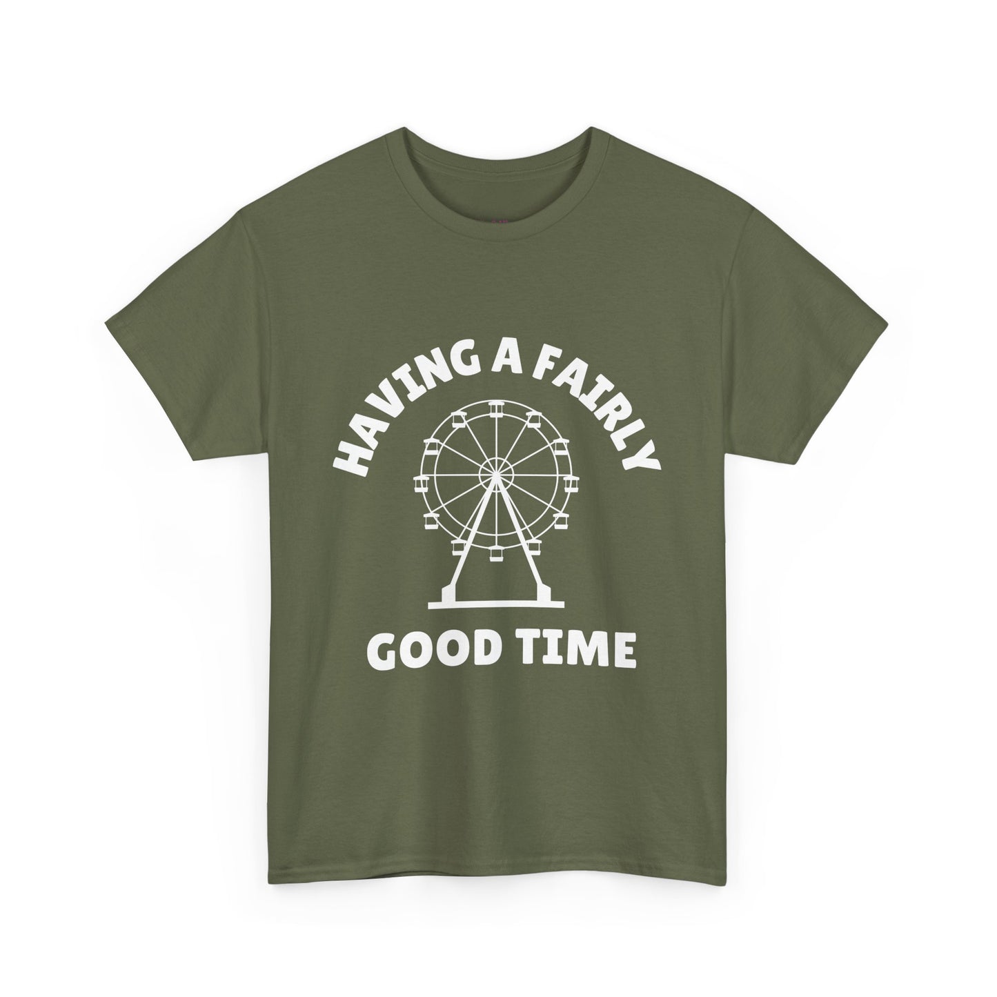 Having A Fairly Good Time // Ferris Wheel Good Time Punny Unisex Heavy Cotton Tee