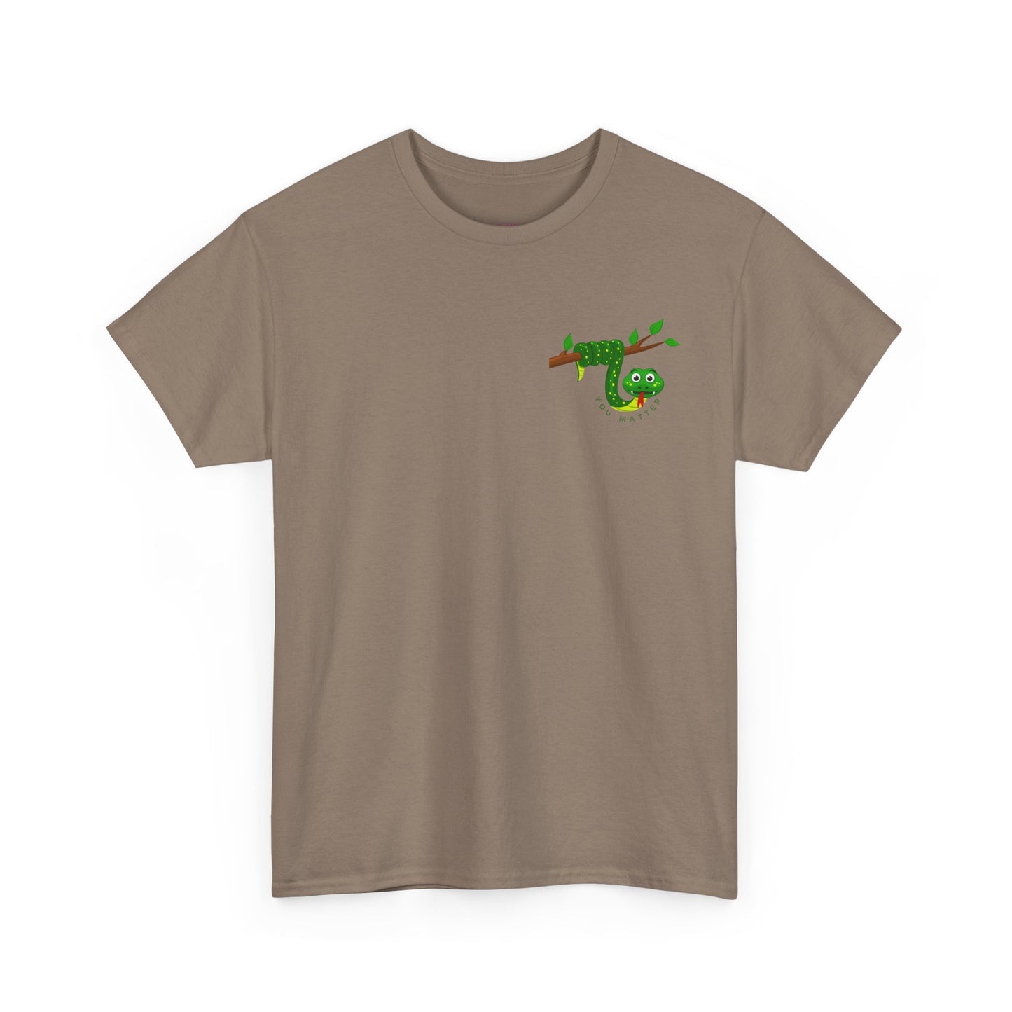 Keep Hanging On - Snake // Unisex Heavy Cotton Tee - Positive Message T-Shirt