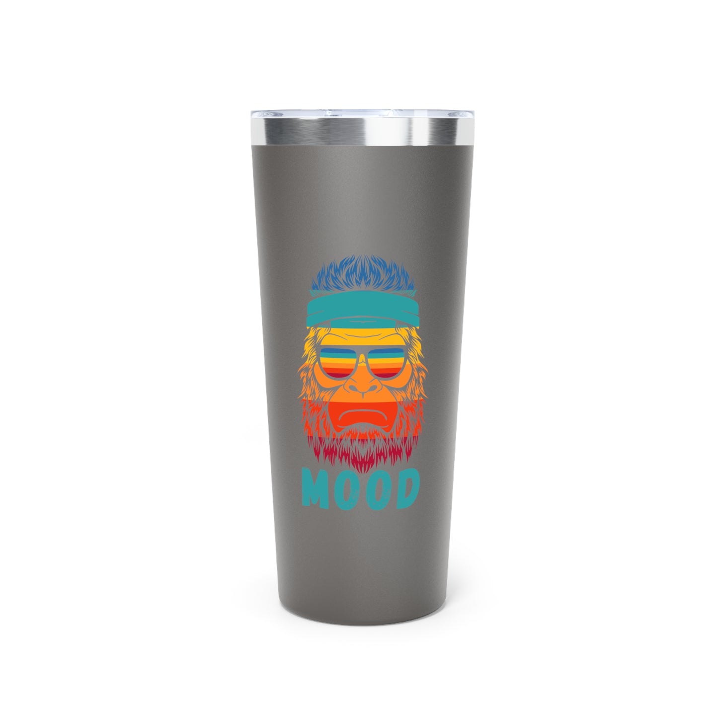 Bigfoot Mood // Copper Vacuum Insulated Tumbler, 22oz - Blue Text