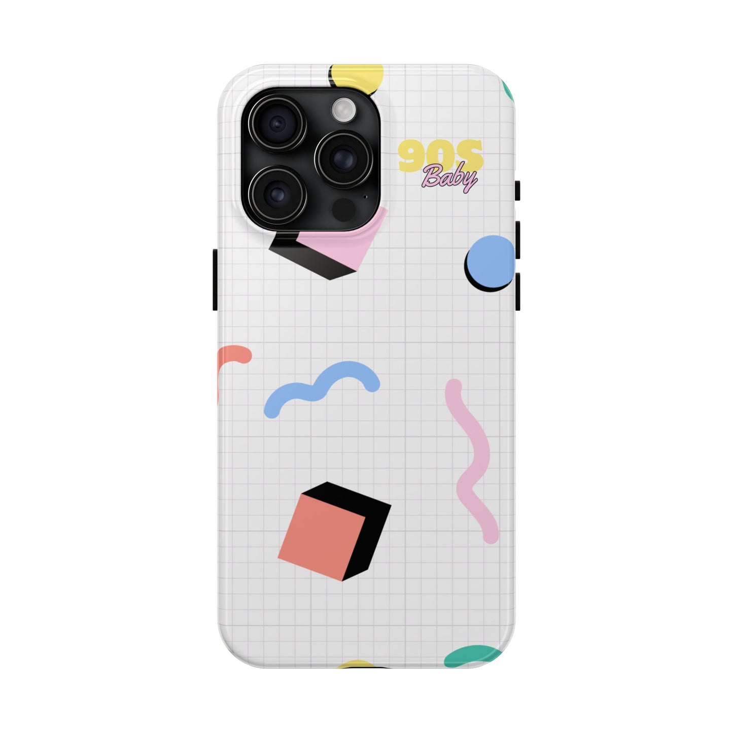 90s Baby Grid Paper Pattern // iPhone Case